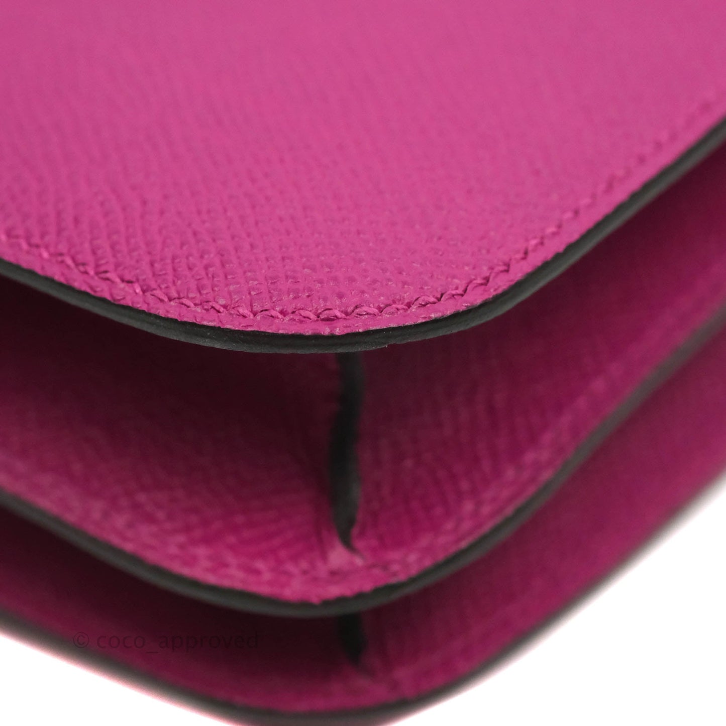 Hermès Constance Mini 18cm Rose Pourpre Epsom Palladium Hardware