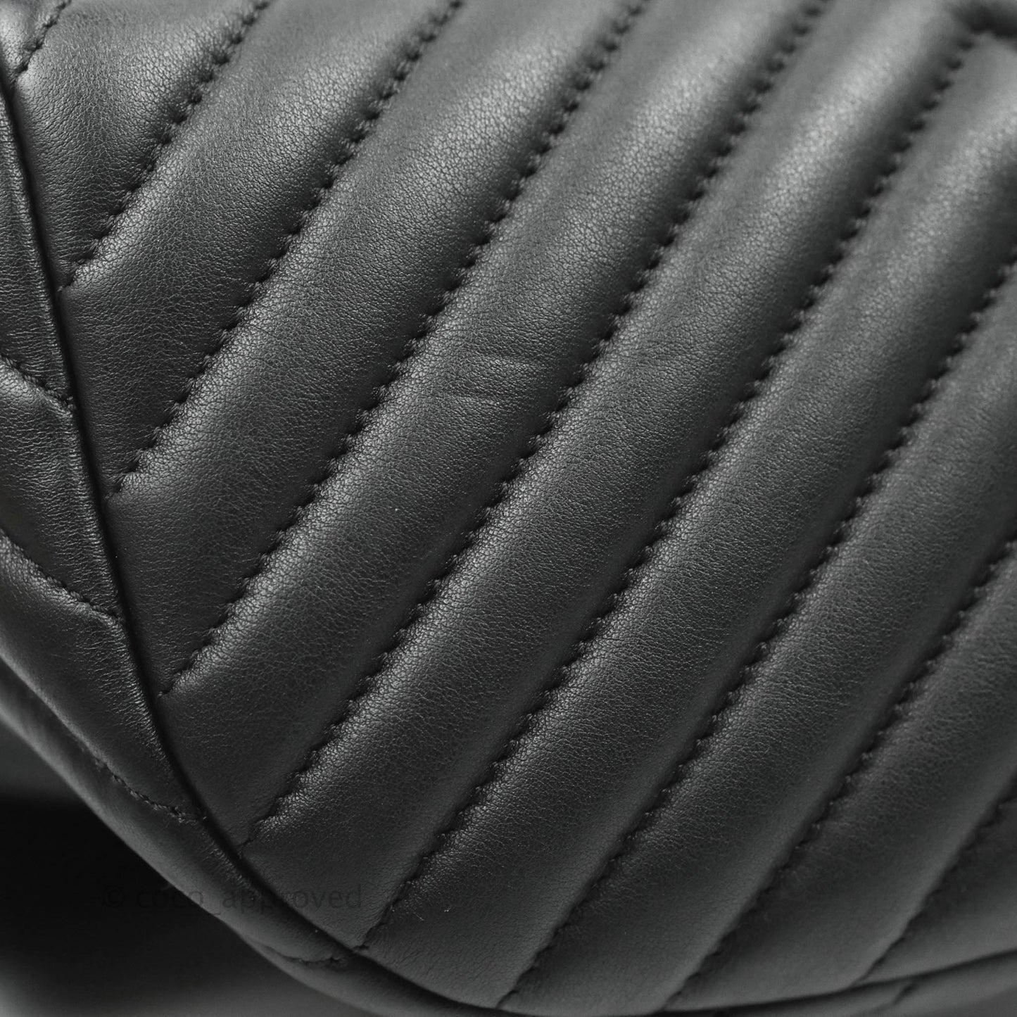 Chanel Small Chevron Urban Spirit Backpack Black Calfskin Silver Hardware