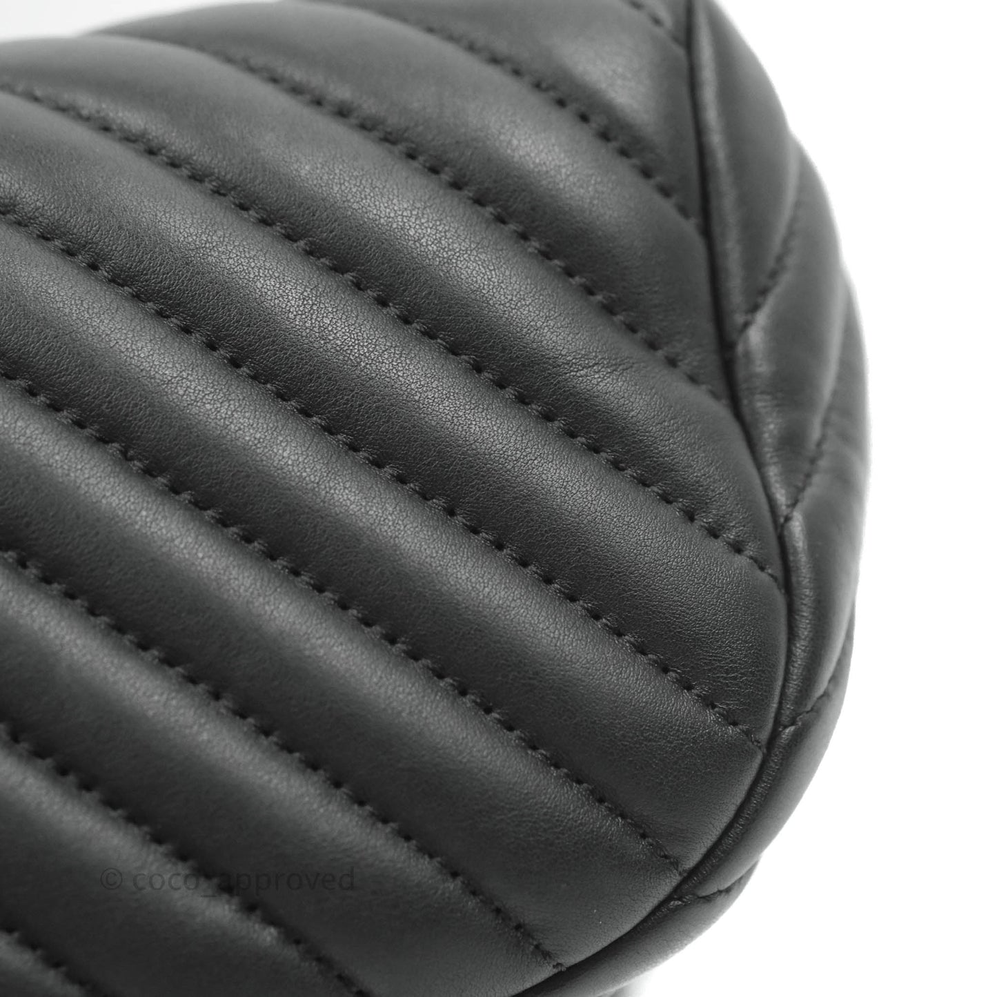 Chanel Small Chevron Urban Spirit Backpack Black Calfskin Silver Hardware