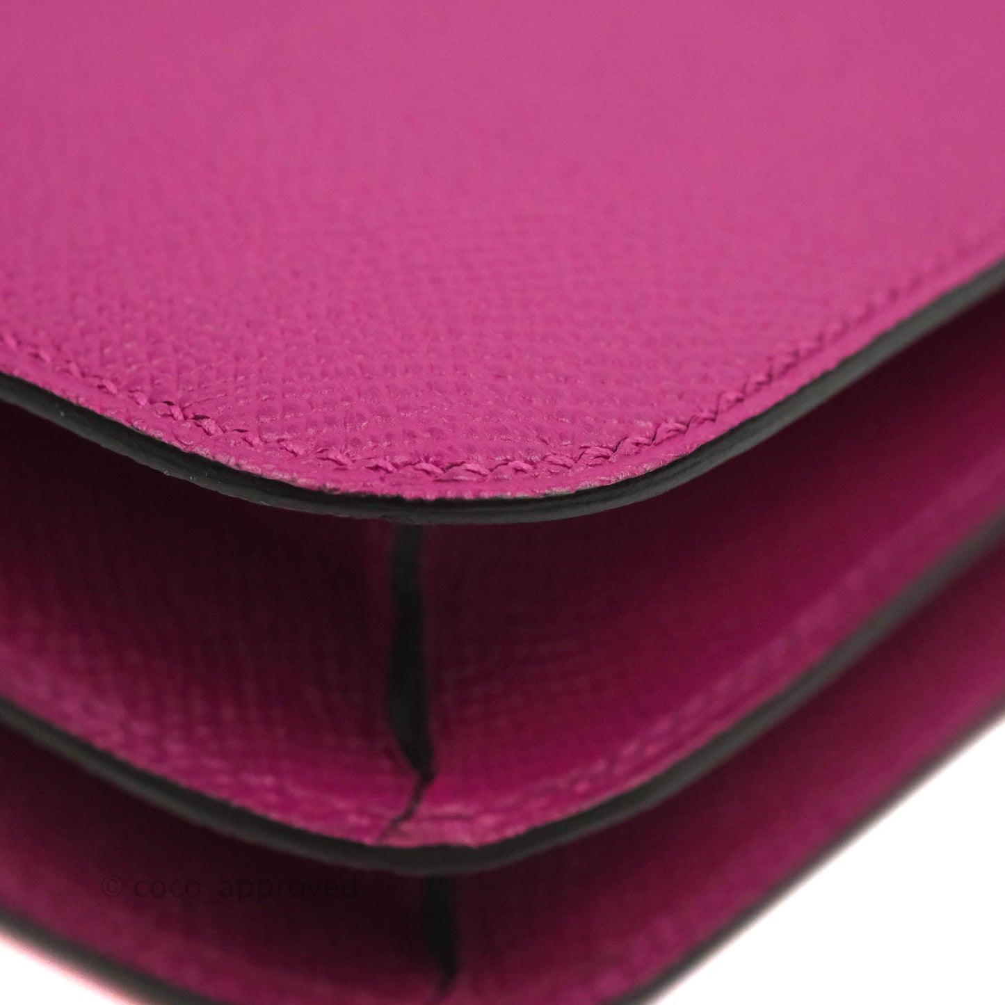 Hermès Constance Mini 18cm Rose Pourpre Epsom Palladium Hardware