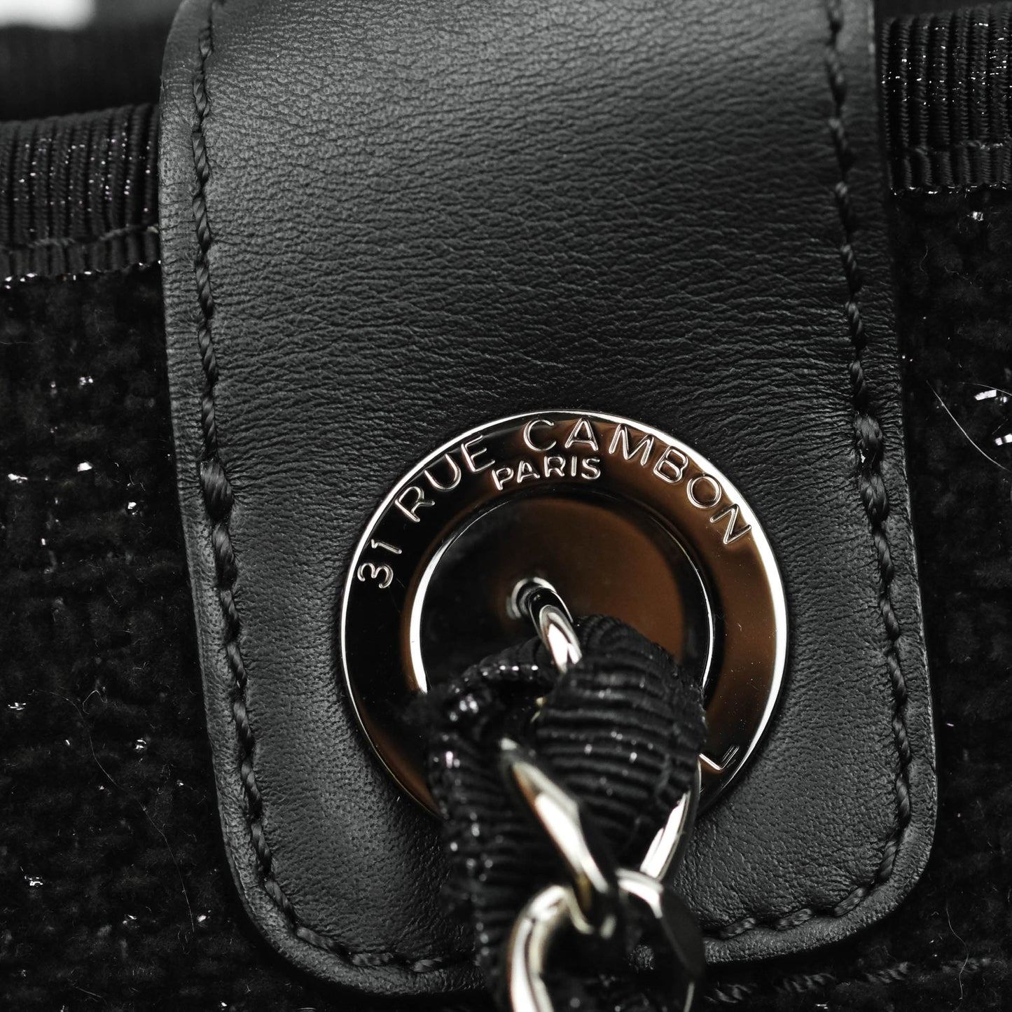 Chanel Large Deauville Black Glitter Lurex