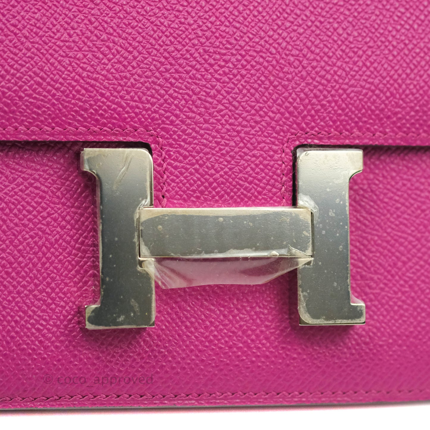 Hermès Constance Mini 18cm Rose Pourpre Epsom Palladium Hardware