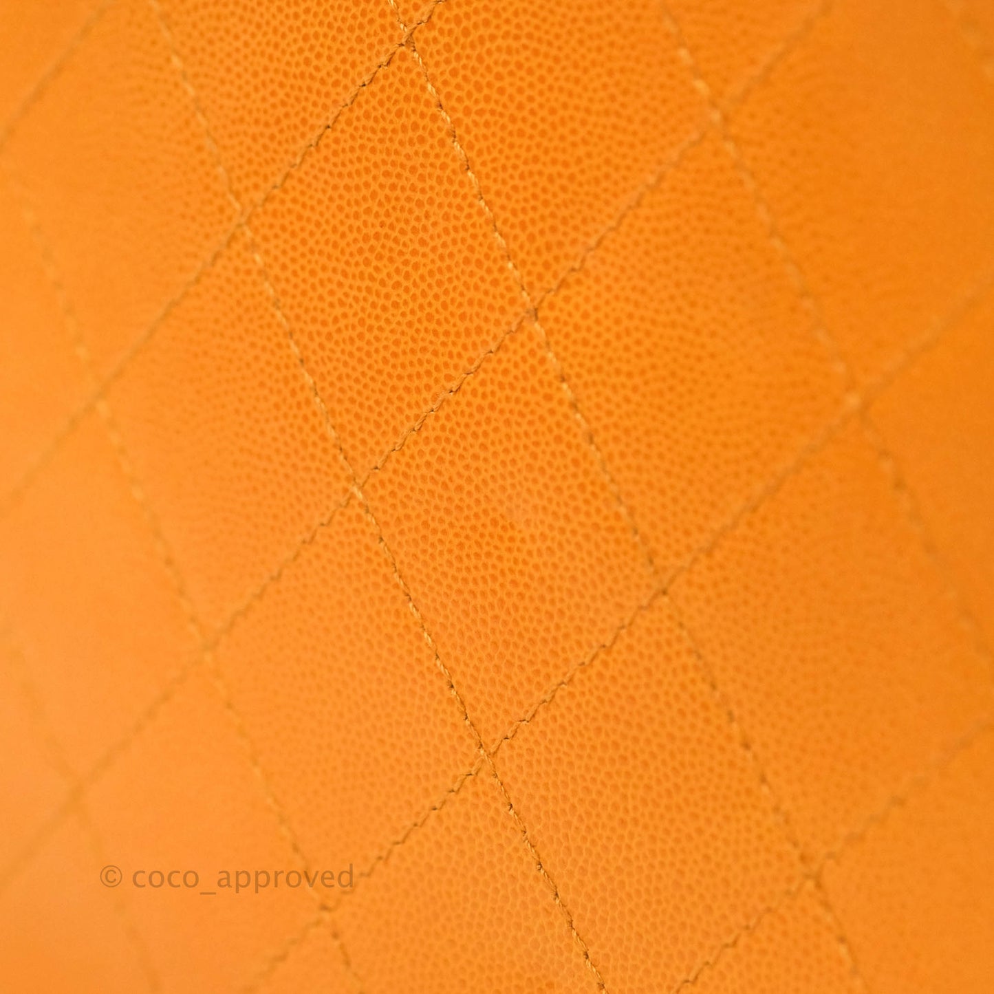 Chanel Vintage Quilted Top Handle Flap Bag Saffron Yellow Caviar Silver Hardware