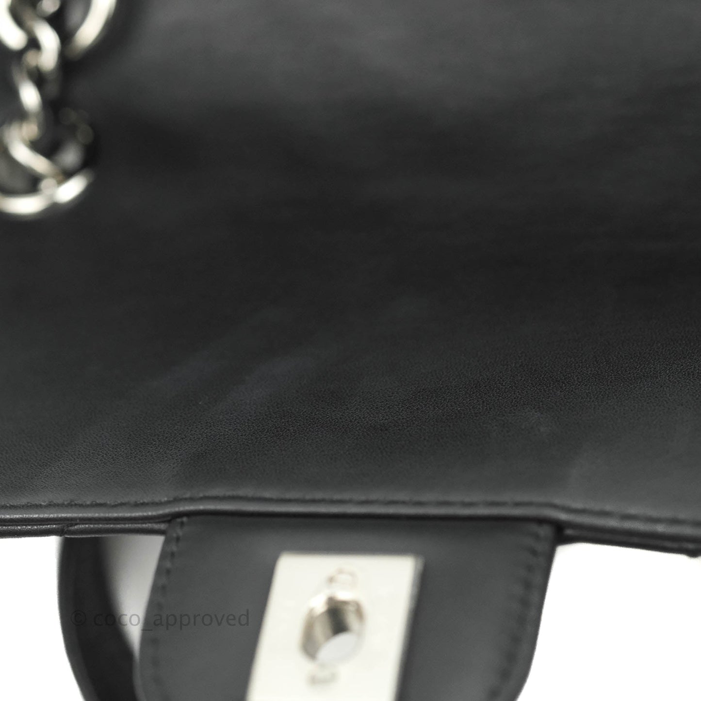 Chanel Small Chevron Urban Spirit Backpack Black Calfskin Silver Hardware