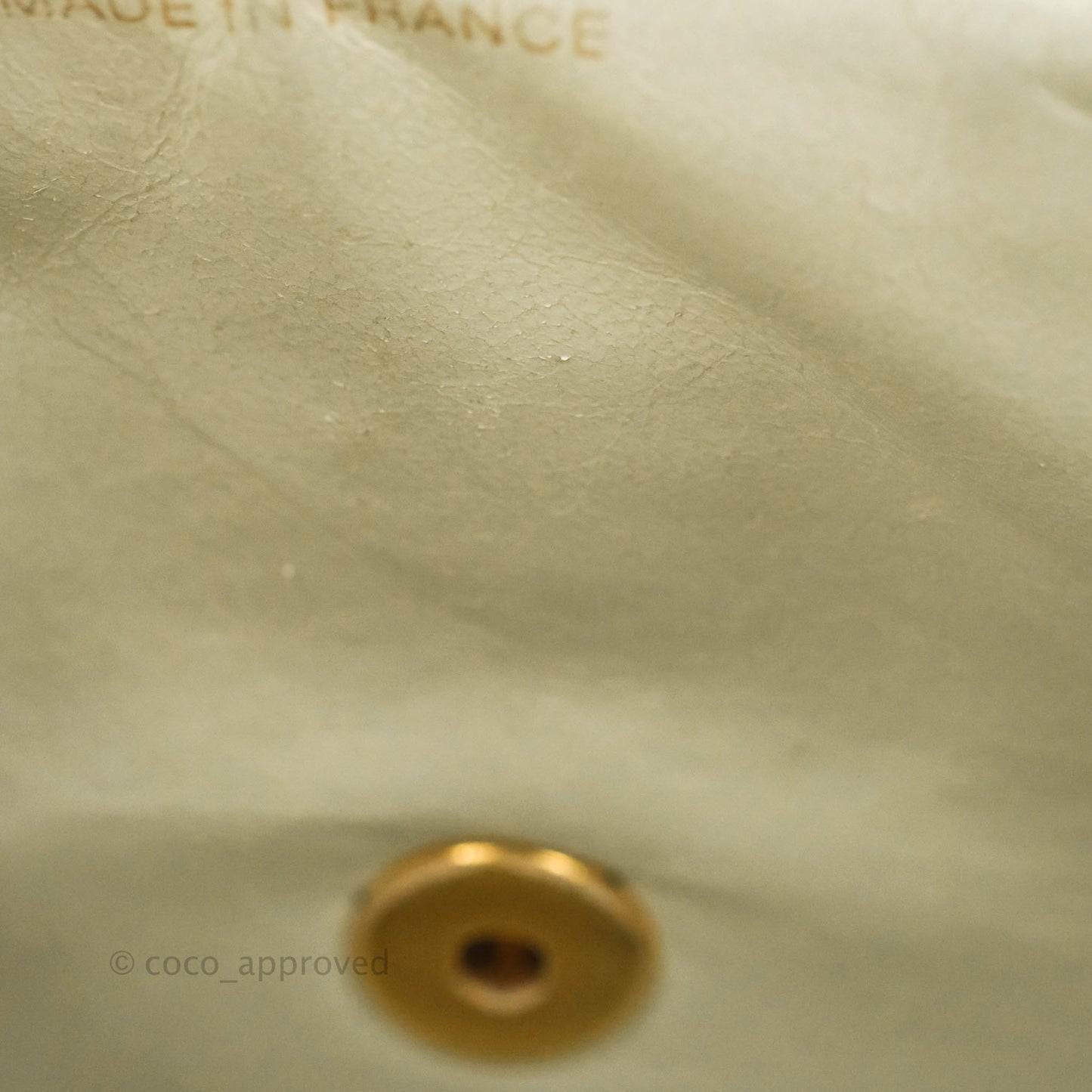 Chanel Vintage Quilted Flap Bag White Caviar 24K Gold Hardware