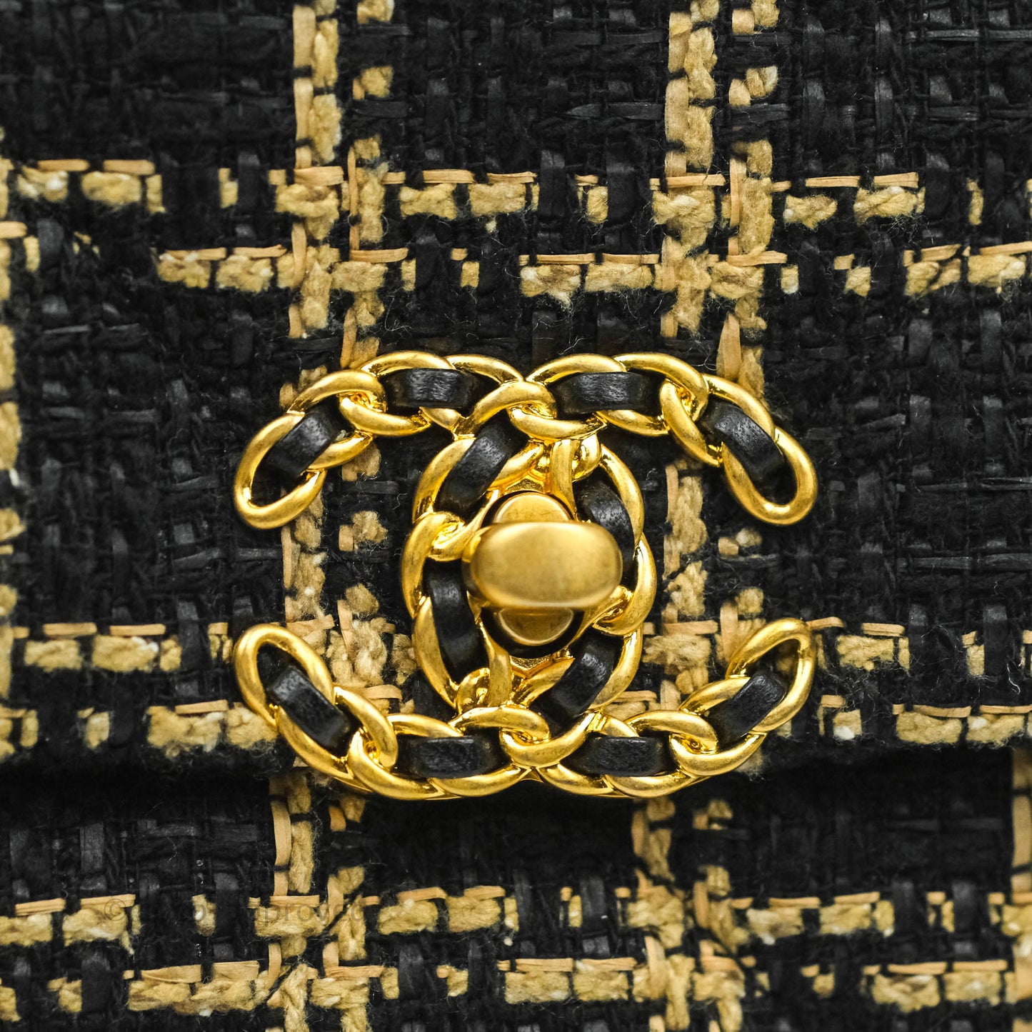 Chanel 19 Small Tweed Black Beige Mixed Hardware