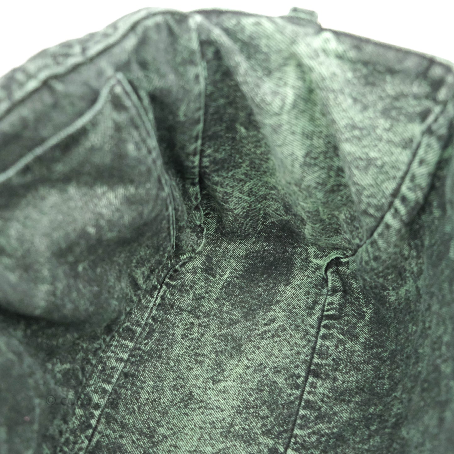 Chanel Small XXL Denimpression Flap Bag Aged Green Denim Silver Hardware
