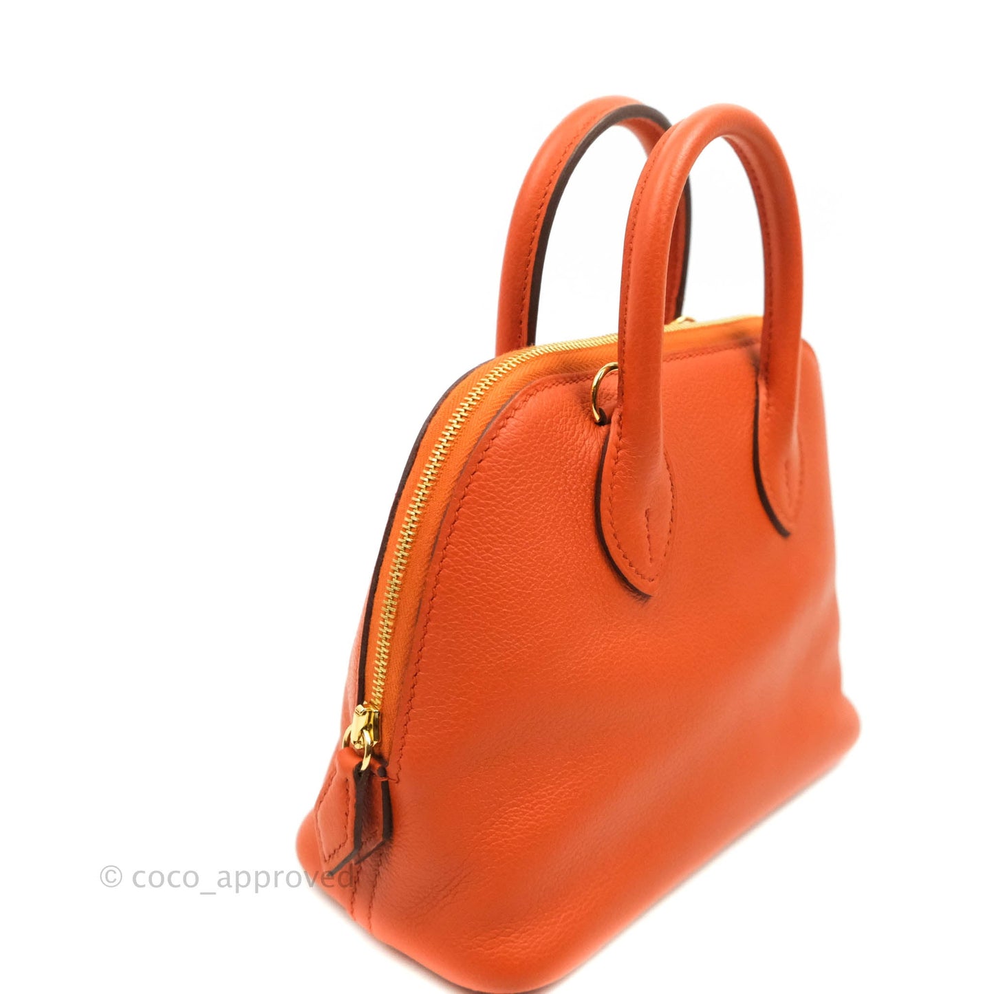 Hermès Bolide Mini 1923 Evercolour Terre Battue/Anemone Verso Gold Hardware
