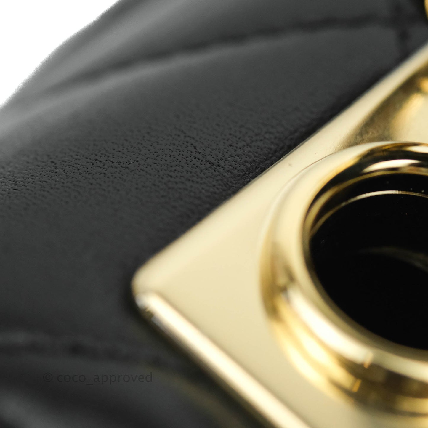 Chanel Small Trendy CC Black Lambskin Gold Hardware
