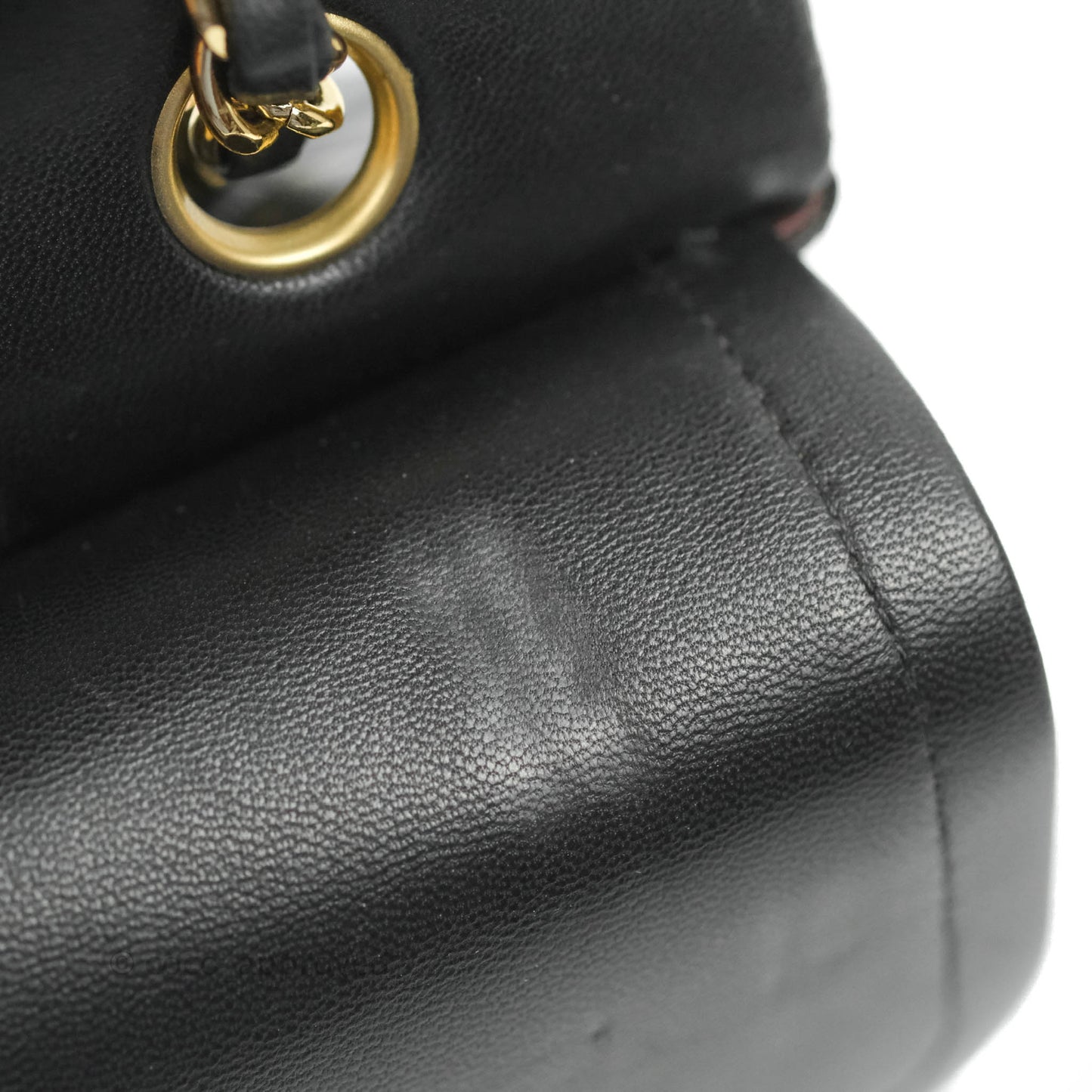 Chanel Classic M/L Medium Double Flap Black Lambskin Gold Hardware