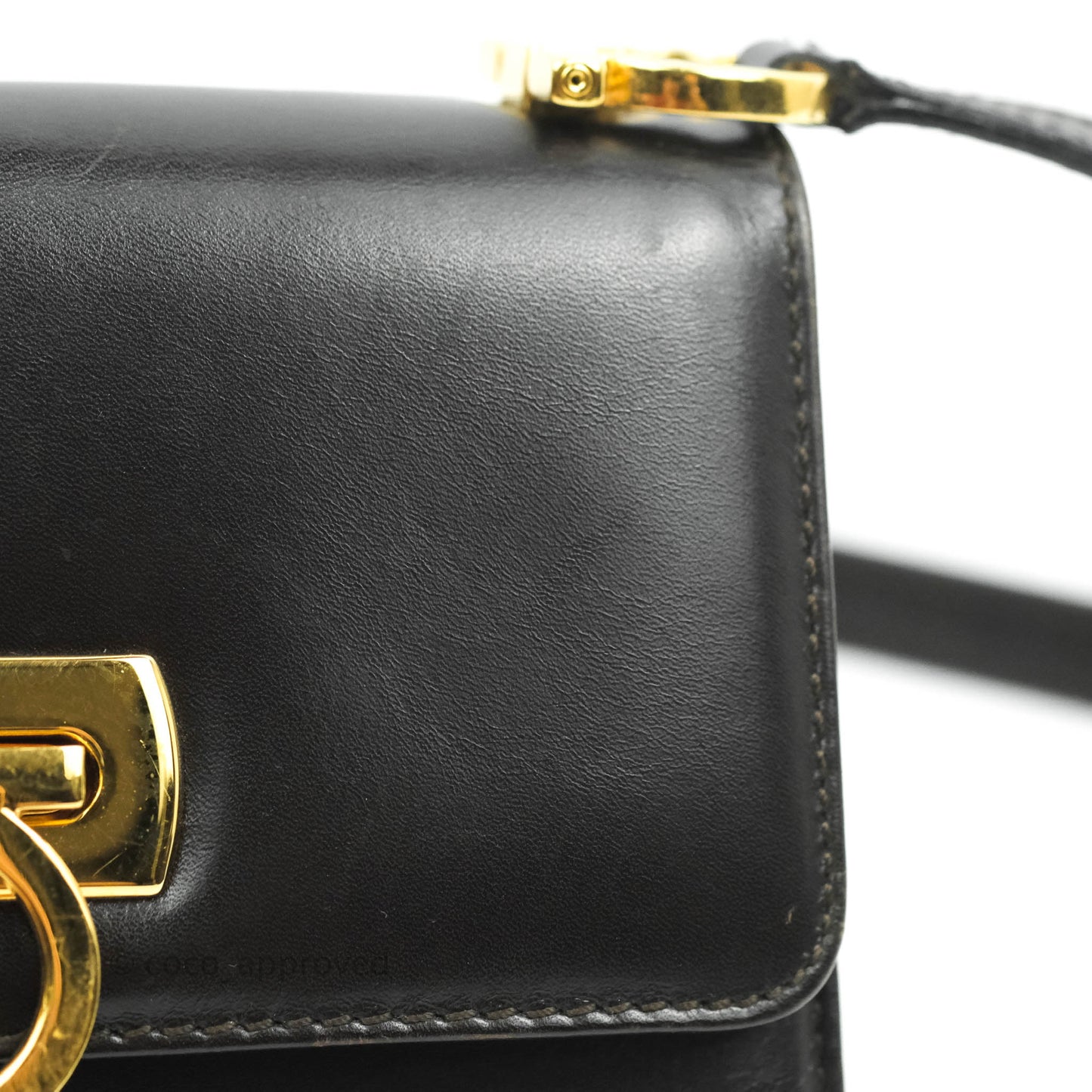 Salvatore Ferragamo Vintage Gancini Mini Crossbody bag Black Calfskin Gold Hardware