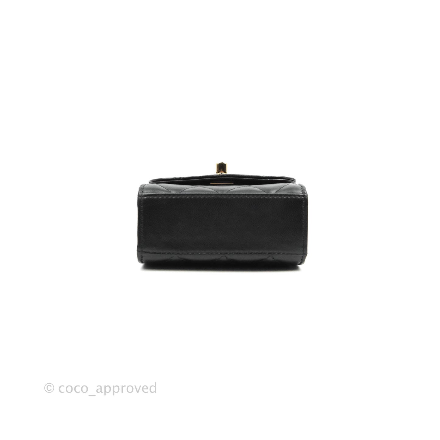 Chanel Mini Quilted Trendy CC Clutch With Chain Black Lambskin Gold Hardware