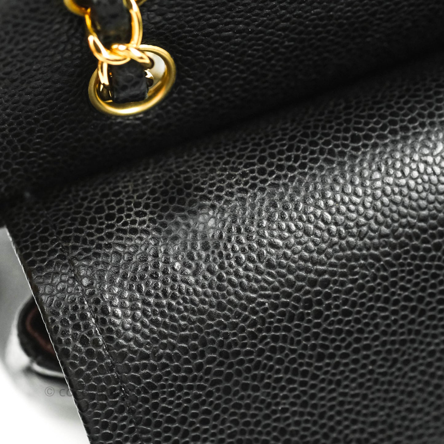 Chanel Classic M/L Medium Double Flap Black Caviar Gold Hardware