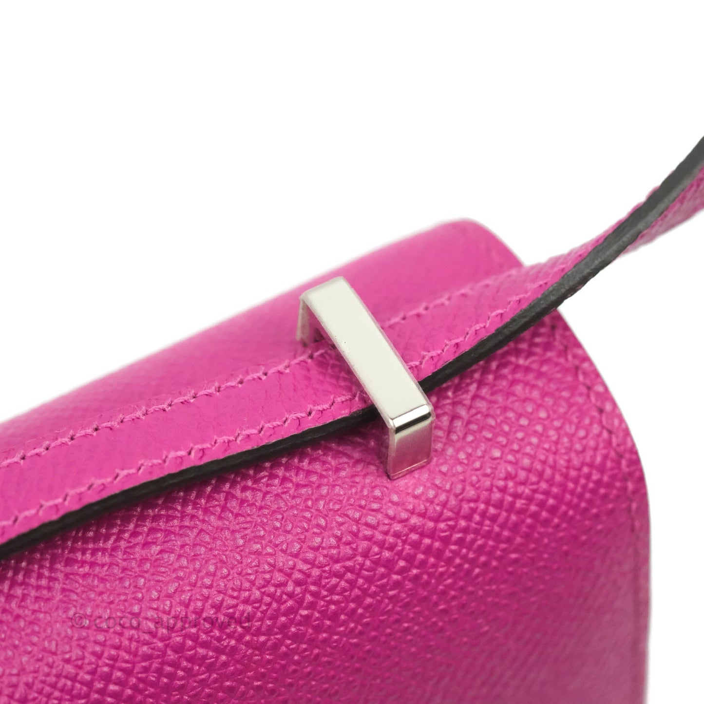 Hermès Constance Mini 18cm Rose Pourpre Epsom Palladium Hardware