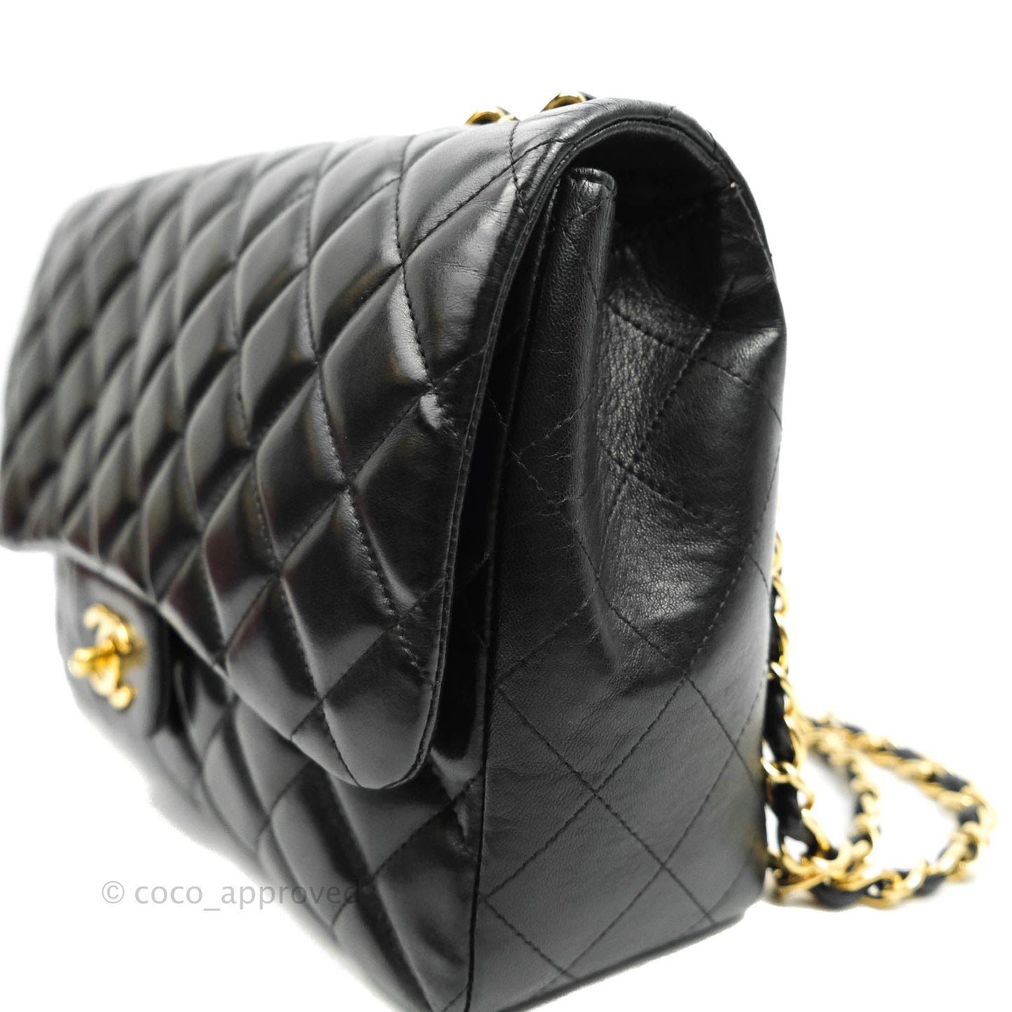 Chanel Jumbo Single Flap Black Lambskin Gold Hardware