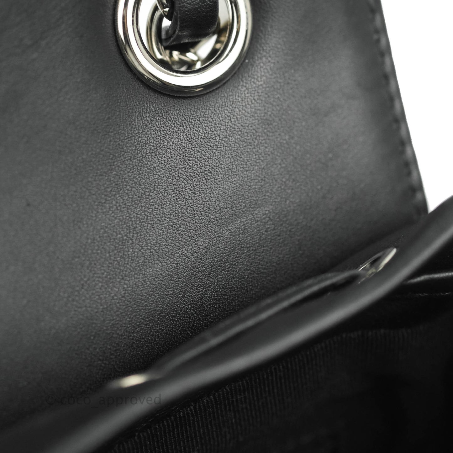 Chanel Small Chevron Urban Spirit Backpack Black Calfskin Silver Hardware