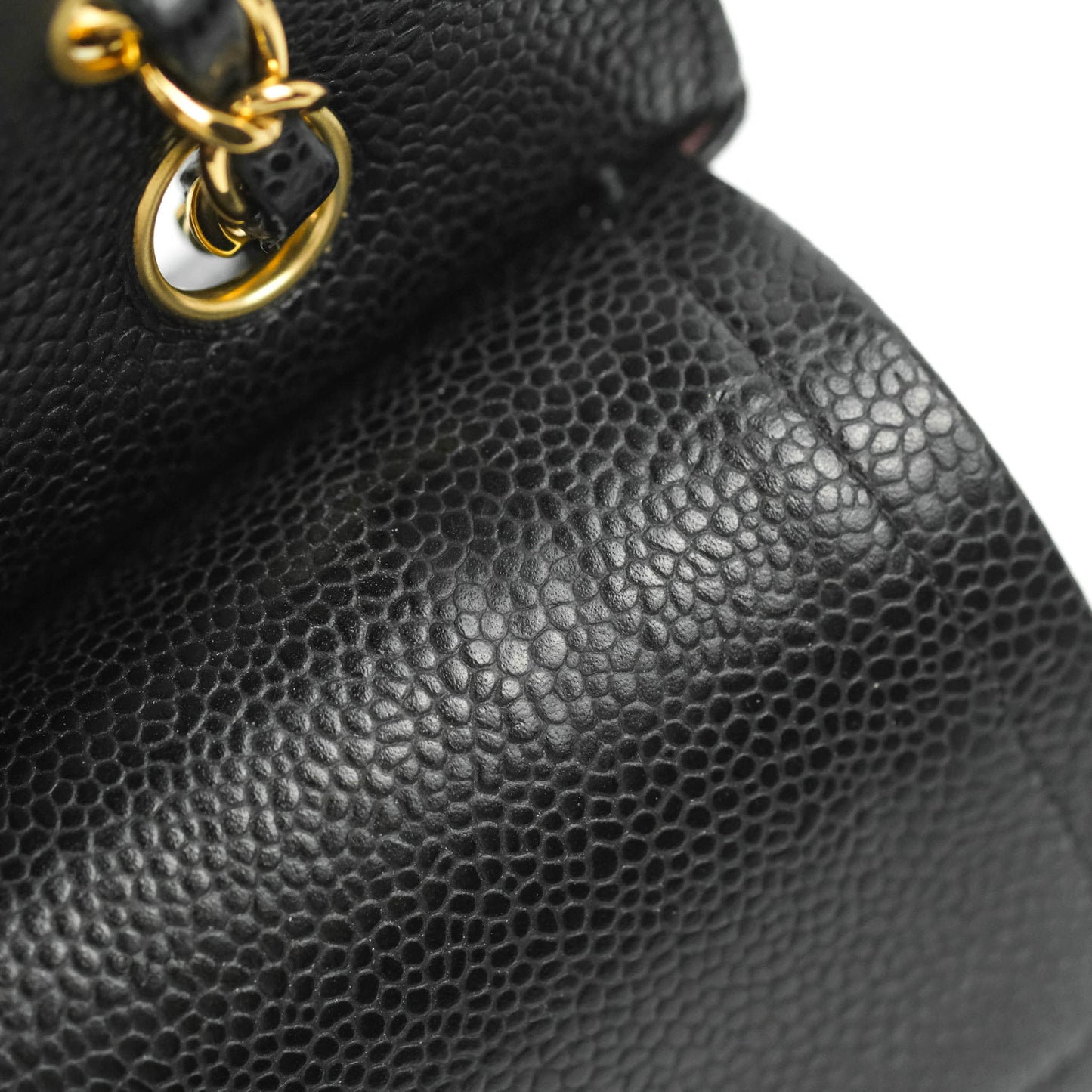 Chanel Classic M/L Medium Double Flap Black Caviar Gold Hardware