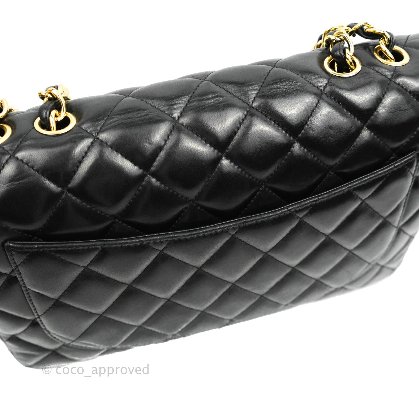Chanel Jumbo Single Flap Black Lambskin Gold Hardware