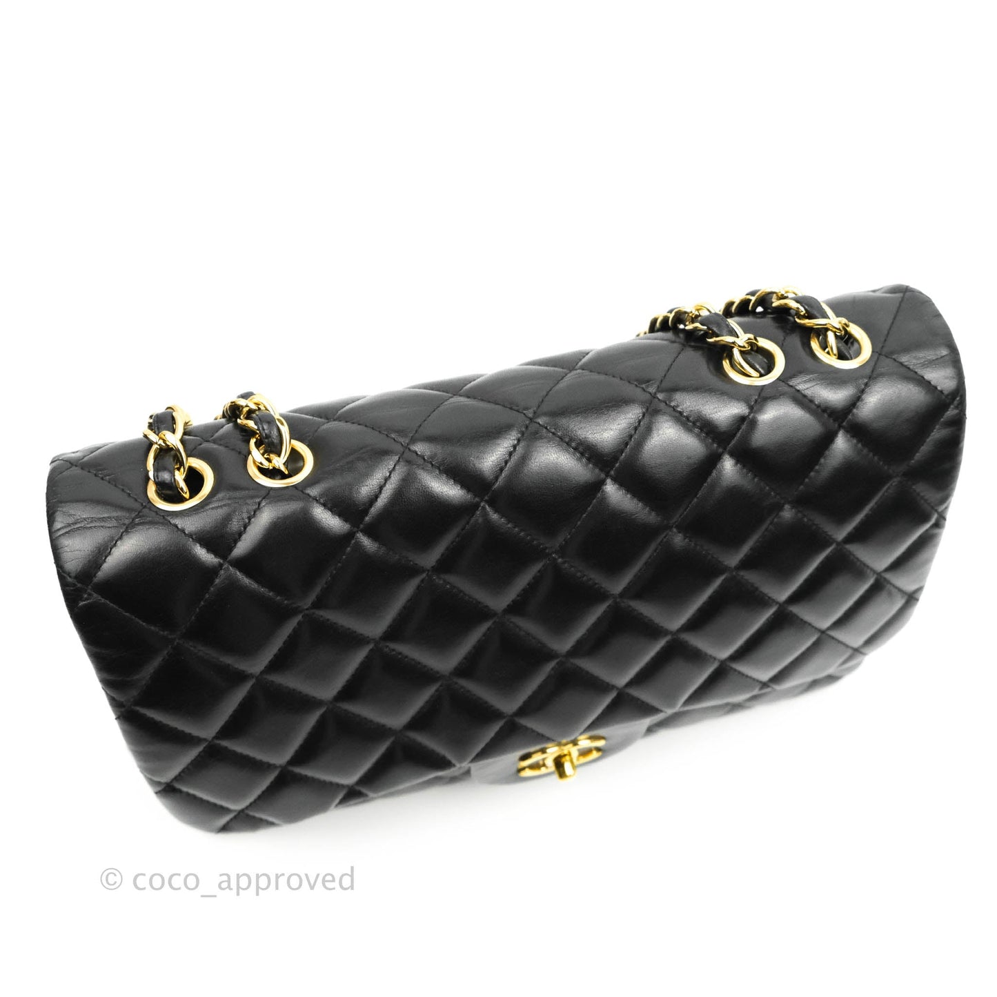 Chanel Jumbo Single Flap Black Lambskin Gold Hardware