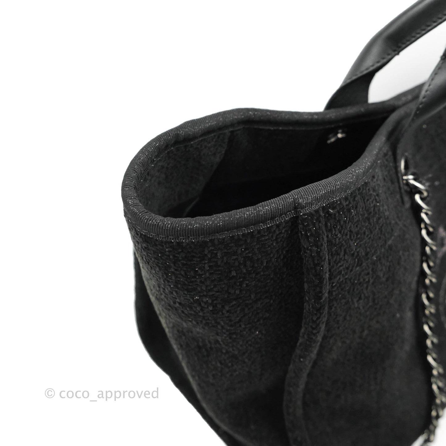 Chanel Large Deauville Black Glitter Lurex