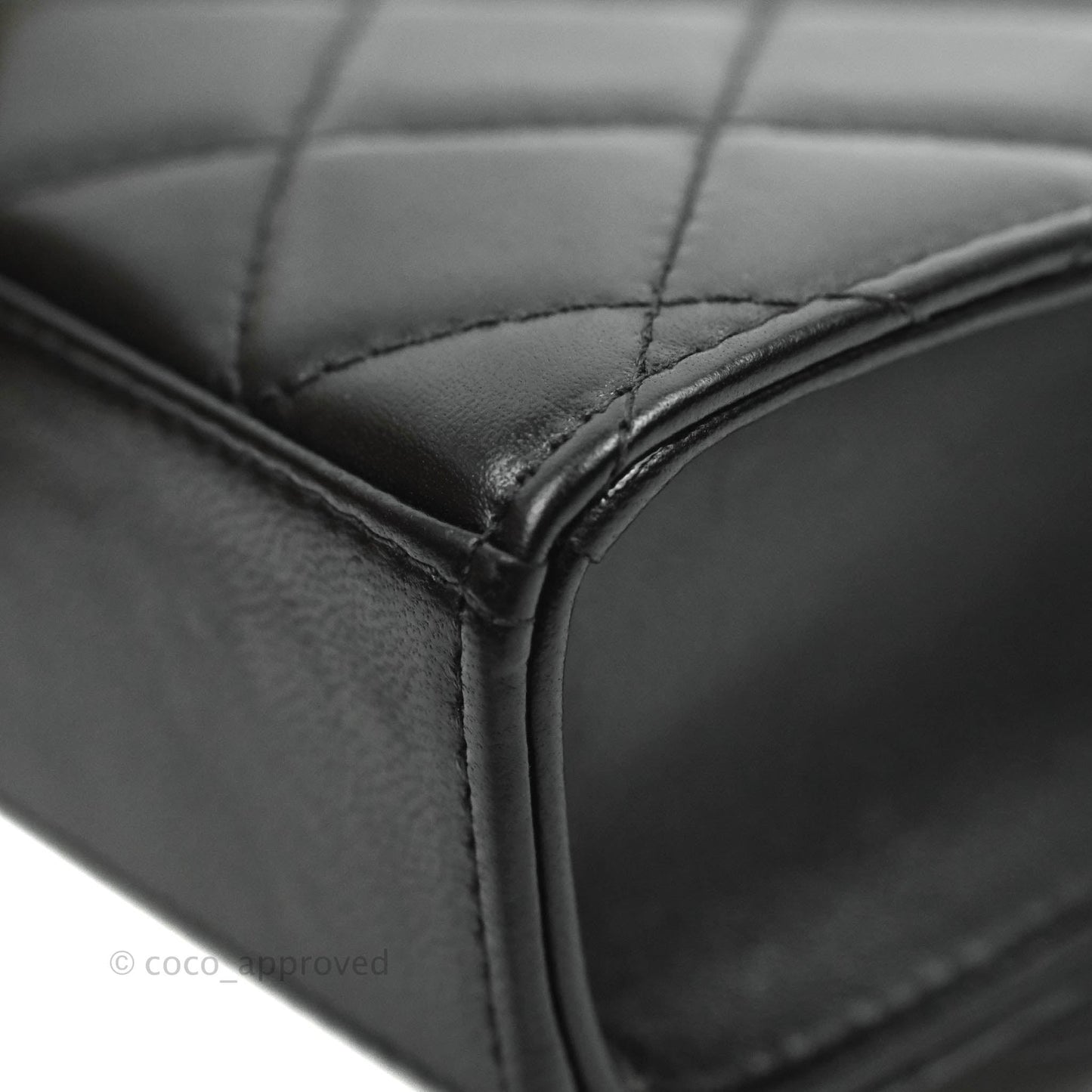 Chanel Mini Quilted Trendy CC Clutch With Chain Black Lambskin Gold Hardware