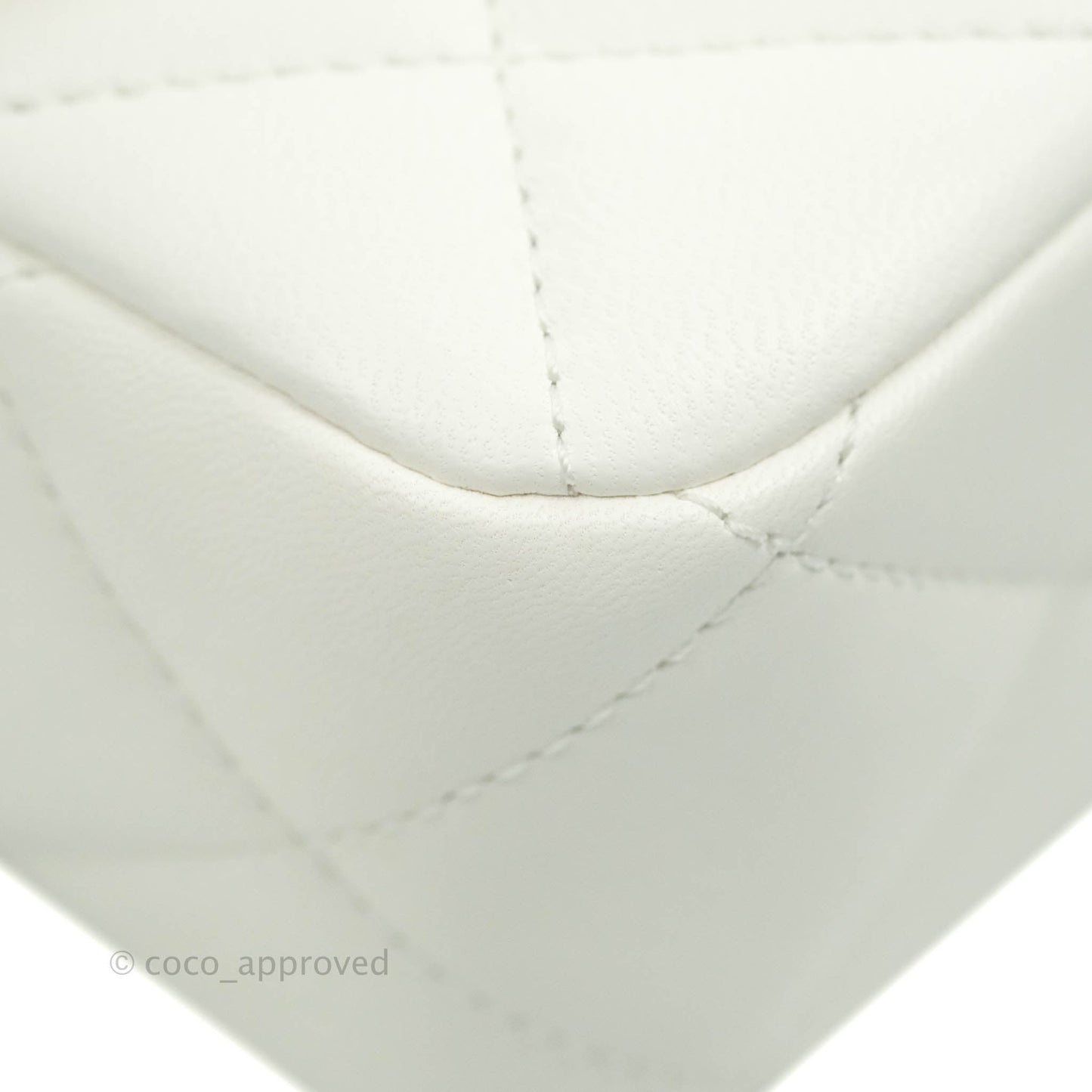 Chanel Quilted My Perfect Mini With Pearl White Lambskin Silver Hardware