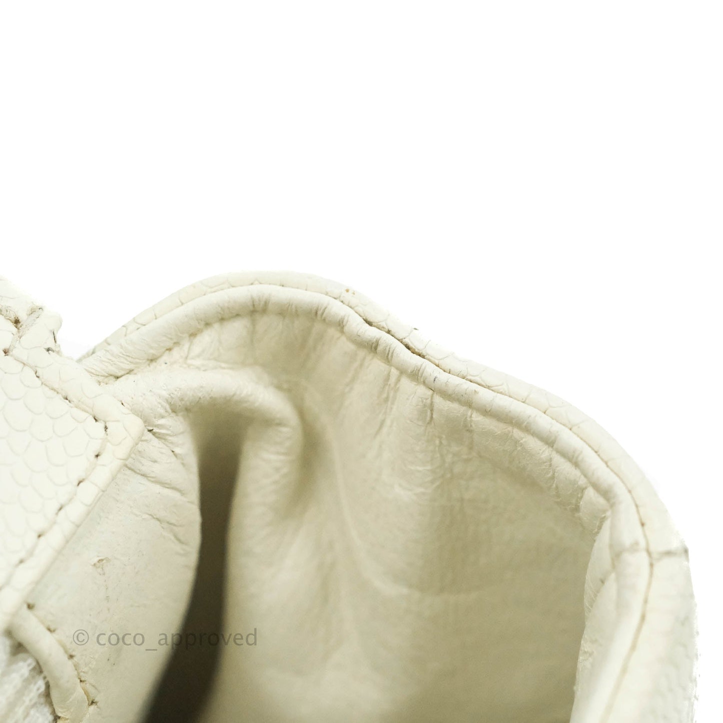 Chanel Vintage Quilted Flap Bag White Caviar 24K Gold Hardware