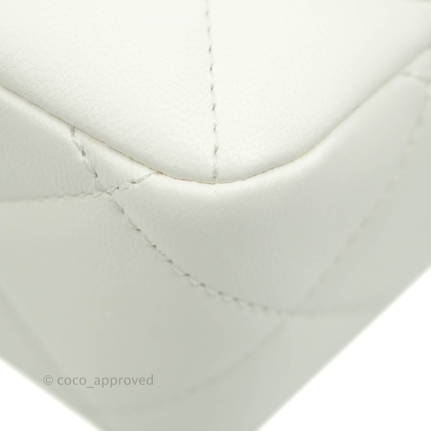 Chanel Quilted My Perfect Mini With Pearl White Lambskin Silver Hardware