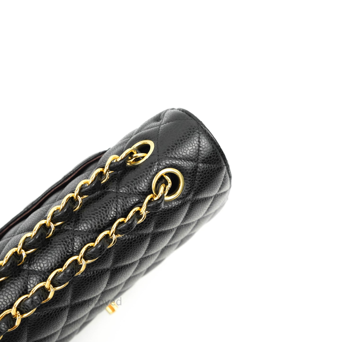 Chanel Classic M/L Medium Double Flap Black Caviar Gold Hardware