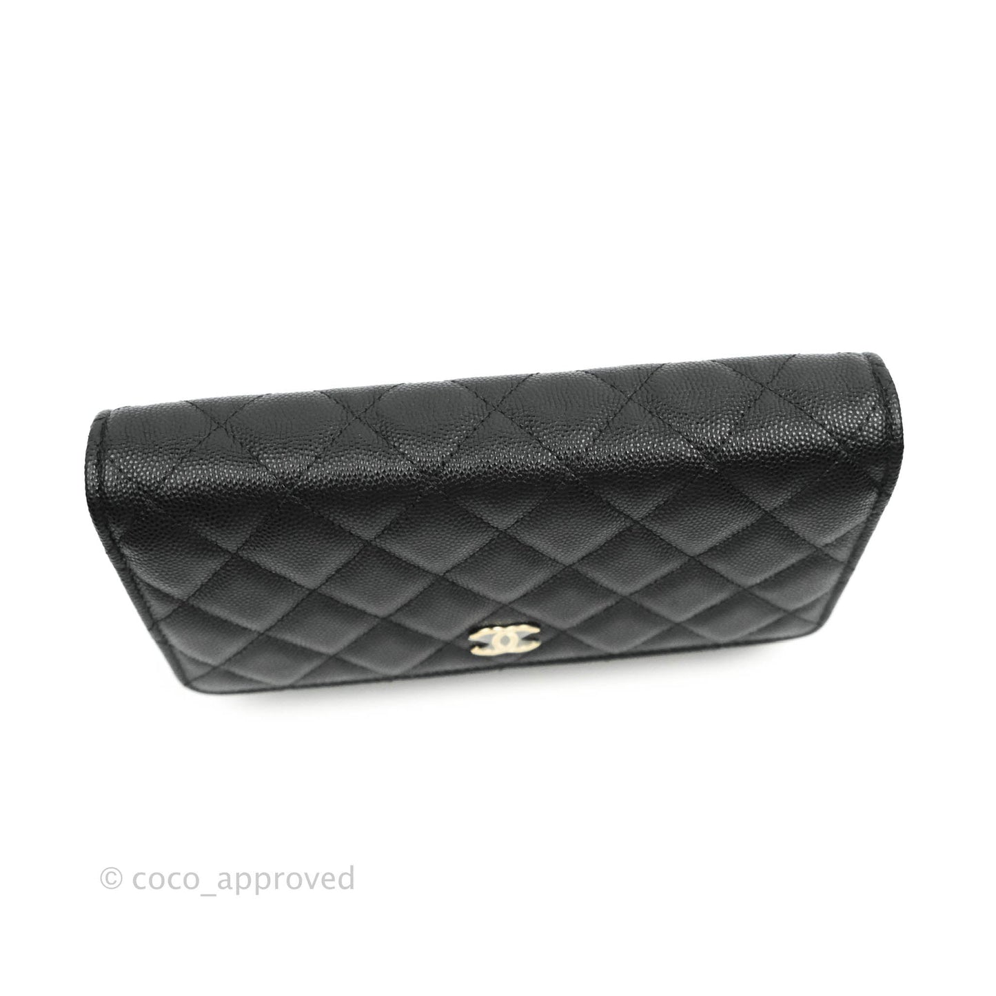 Chanel Quilted WOC Black Caviar Gold Hardware With Charms