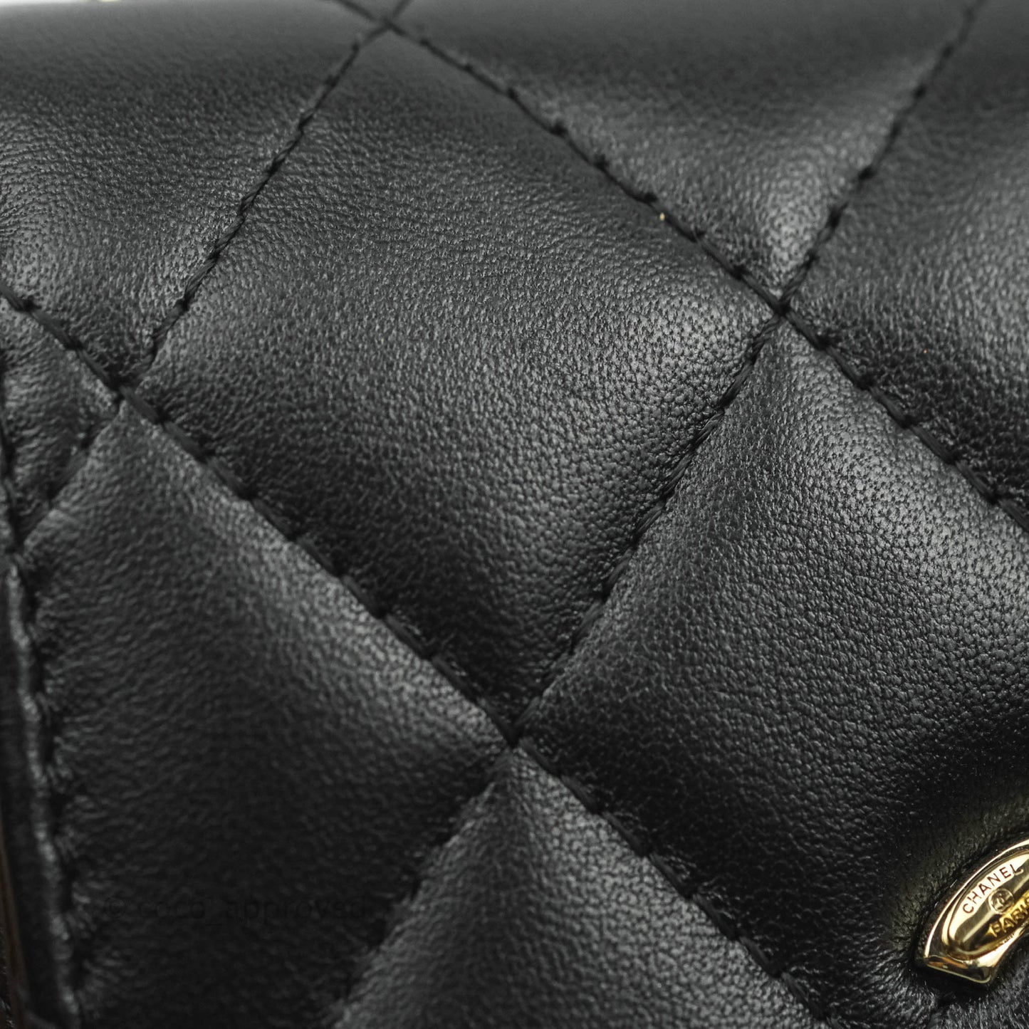 Chanel Mini Quilted Trendy CC Clutch With Chain Black Lambskin Gold Hardware