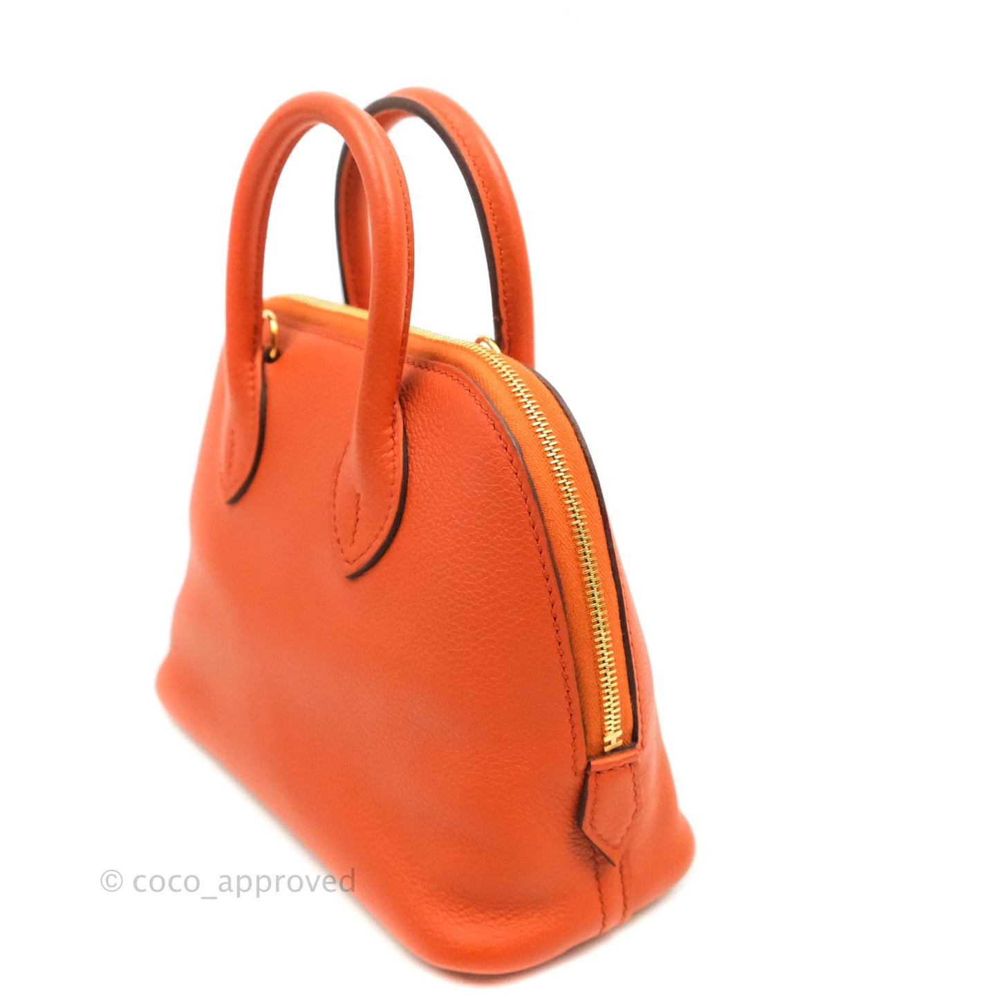 Hermès Bolide Mini 1923 Evercolour Terre Battue/Anemone Verso Gold Hardware