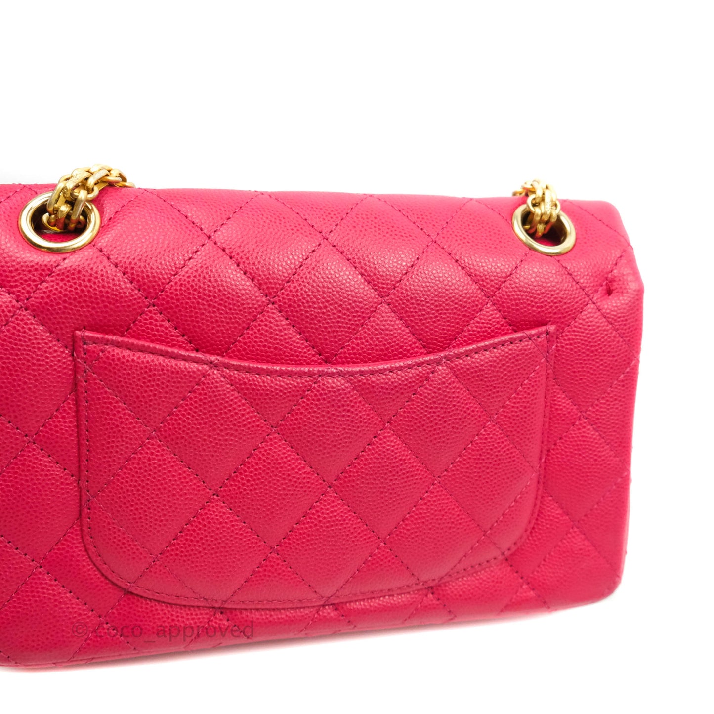 Chanel Reissue 224 Flap Quilted Fuschia Pink Caviar Aged Gold Hardware