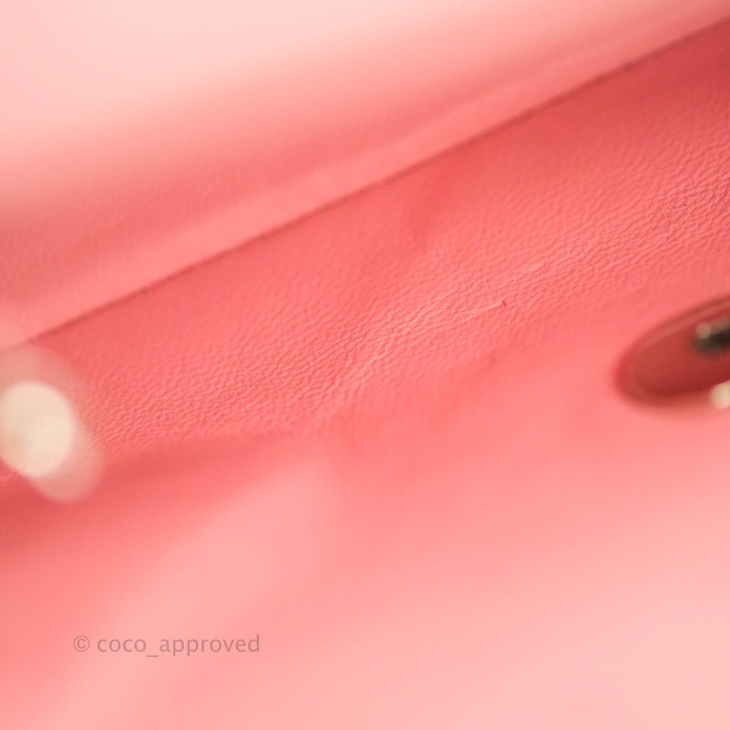 Chanel Quilted Vintage Mini Square Flap Pink Caviar Silver Hardware