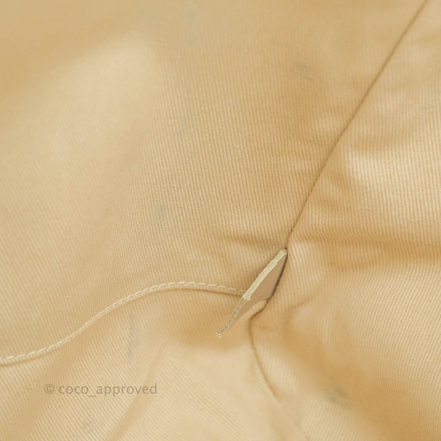 Chanel Large Deauville Light Beige Stripe Canvas Gold Hardware