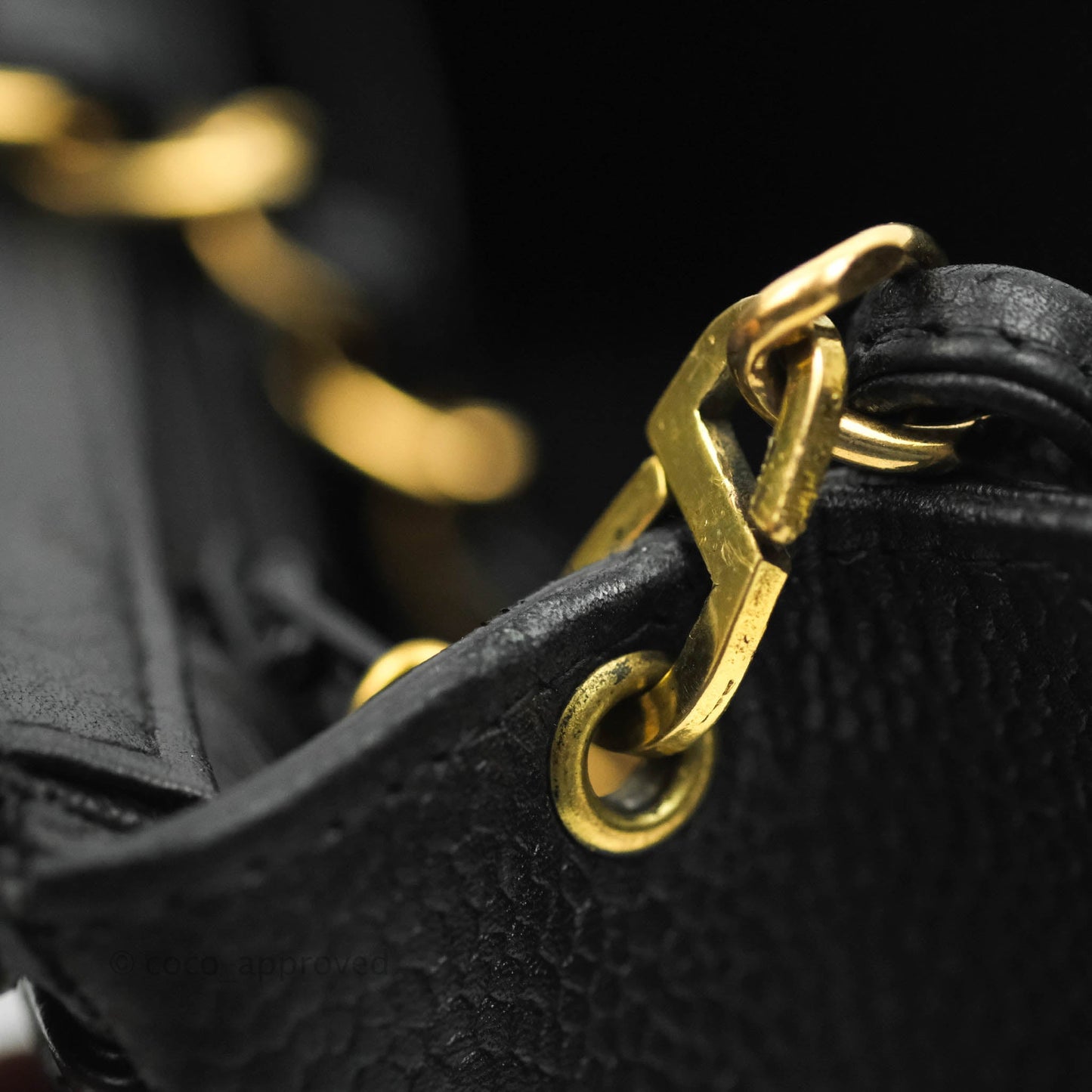 Chanel Vintage Medium Classic Diana Flap Bag Black Caviar 24K Gold Hardware