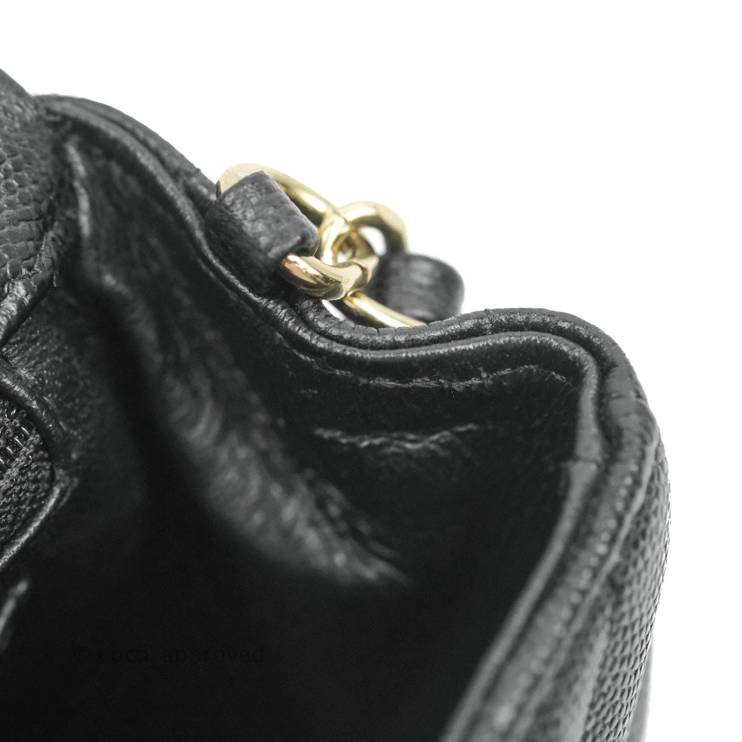 Chanel Chevron Mini Rectangular Flap Black Caviar Gold Hardware 18B