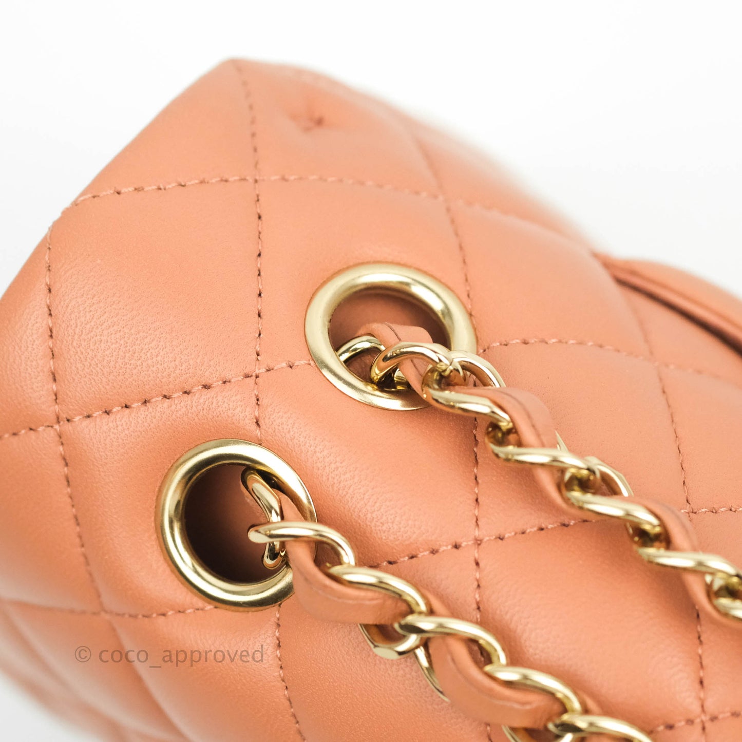 Chanel Classic M/L Medium Double Flap Dark Beige Lambskin Gold Hardware 18C