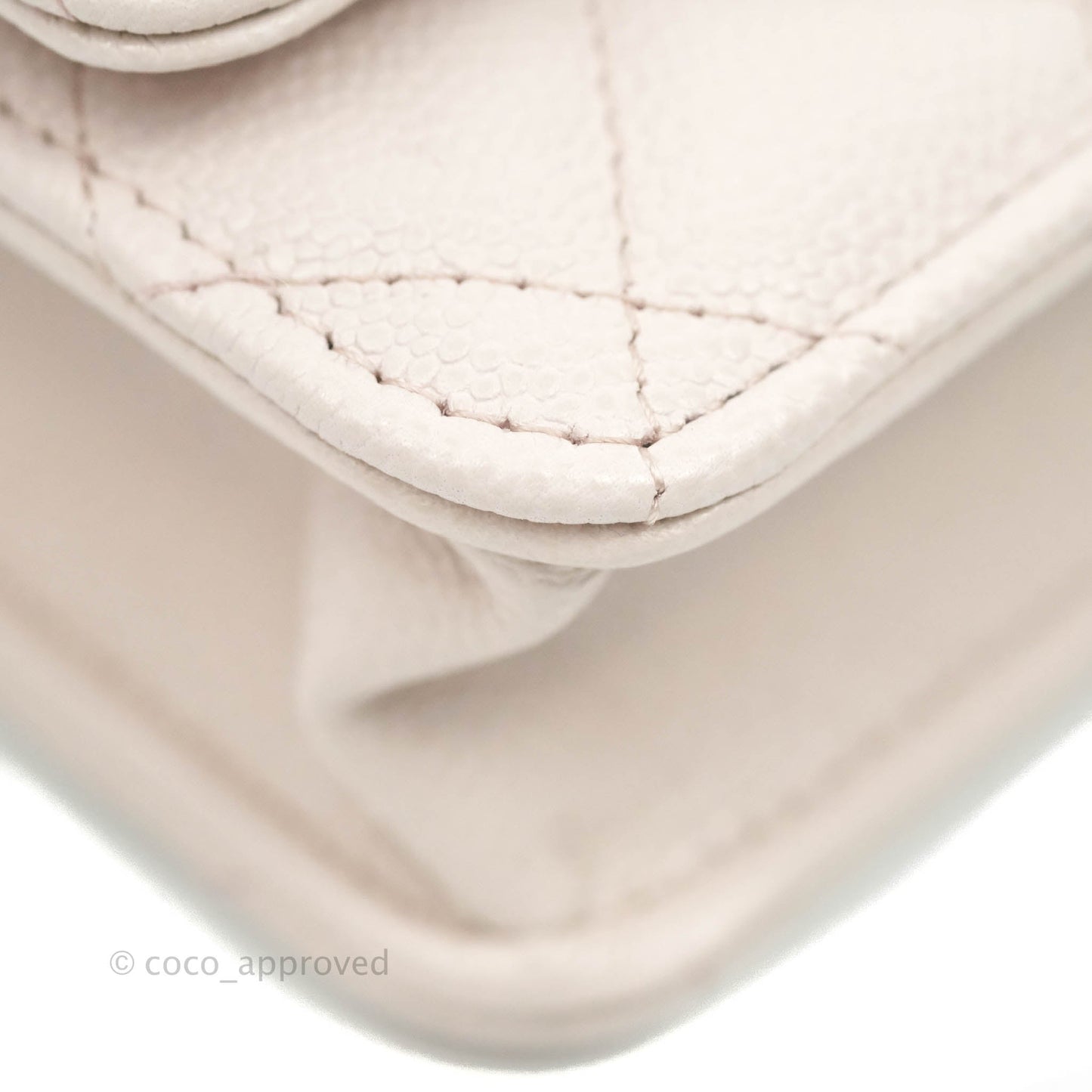 Chanel Quilted WOC Lilac Caviar CC Coco Chain Gold Hardware