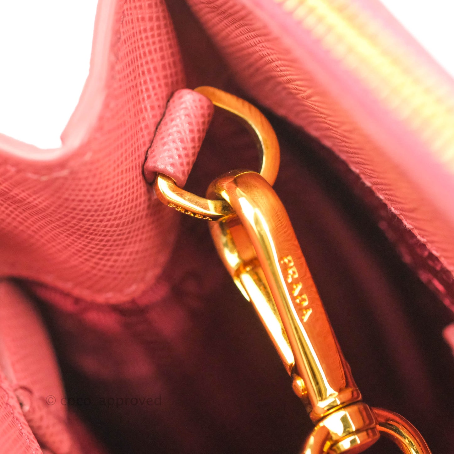 Prada Small Lux Galleria Bag Tamaris Saffiano Gold Hardware