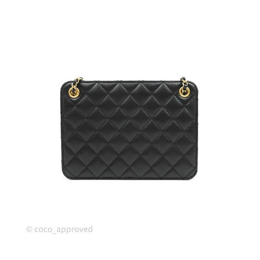 Chanel Small Accordion Tote Bag Black Calfskin Gold Hardware