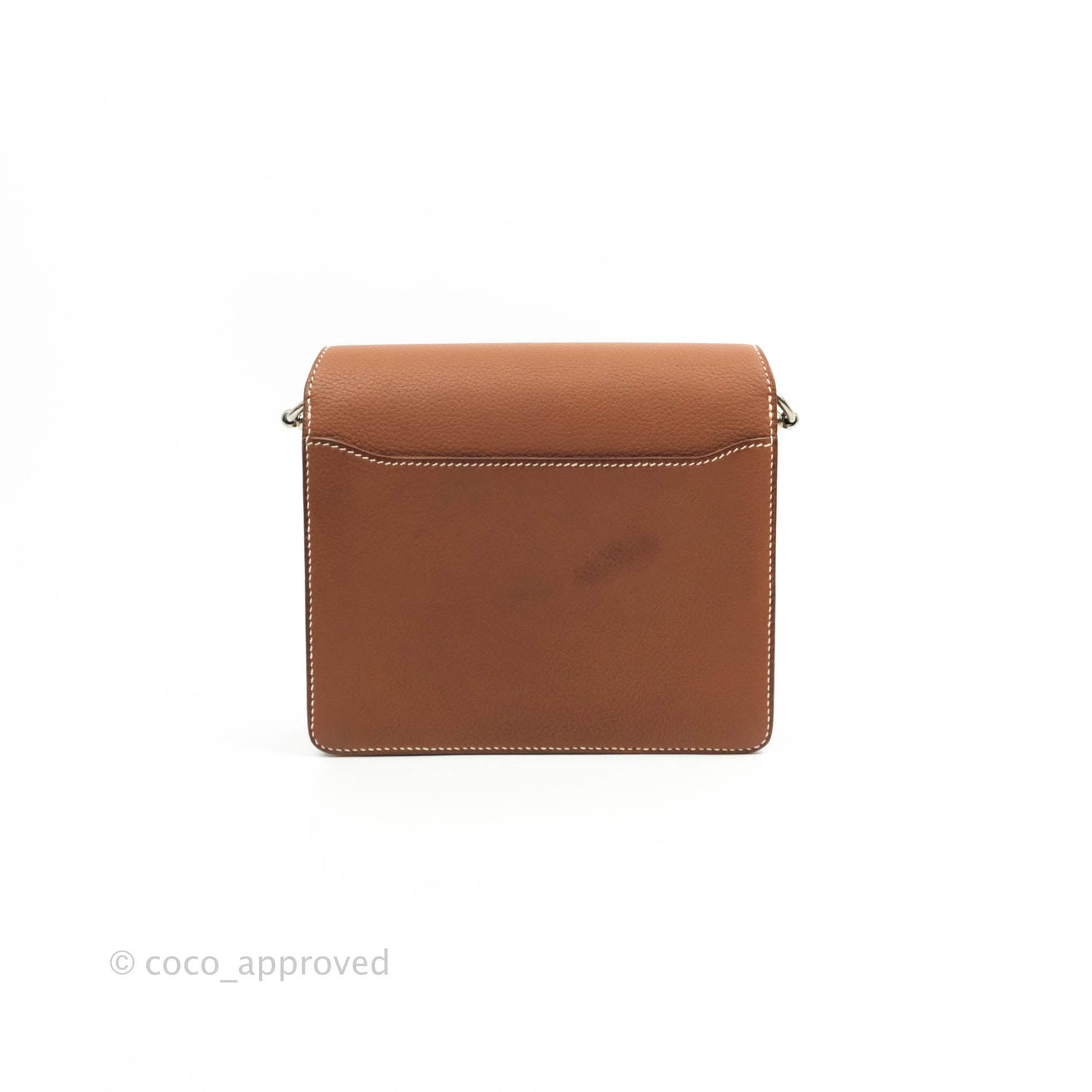 Hermès Roulis Mini 18 Fauve Barenia Palladium Hardware