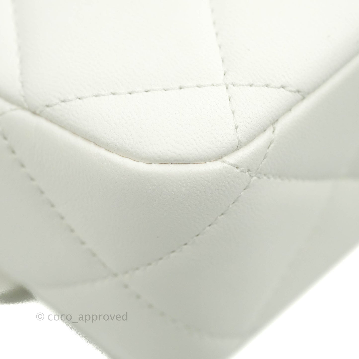 Chanel Quilted My Perfect Mini With Pearl White Lambskin Silver Hardware