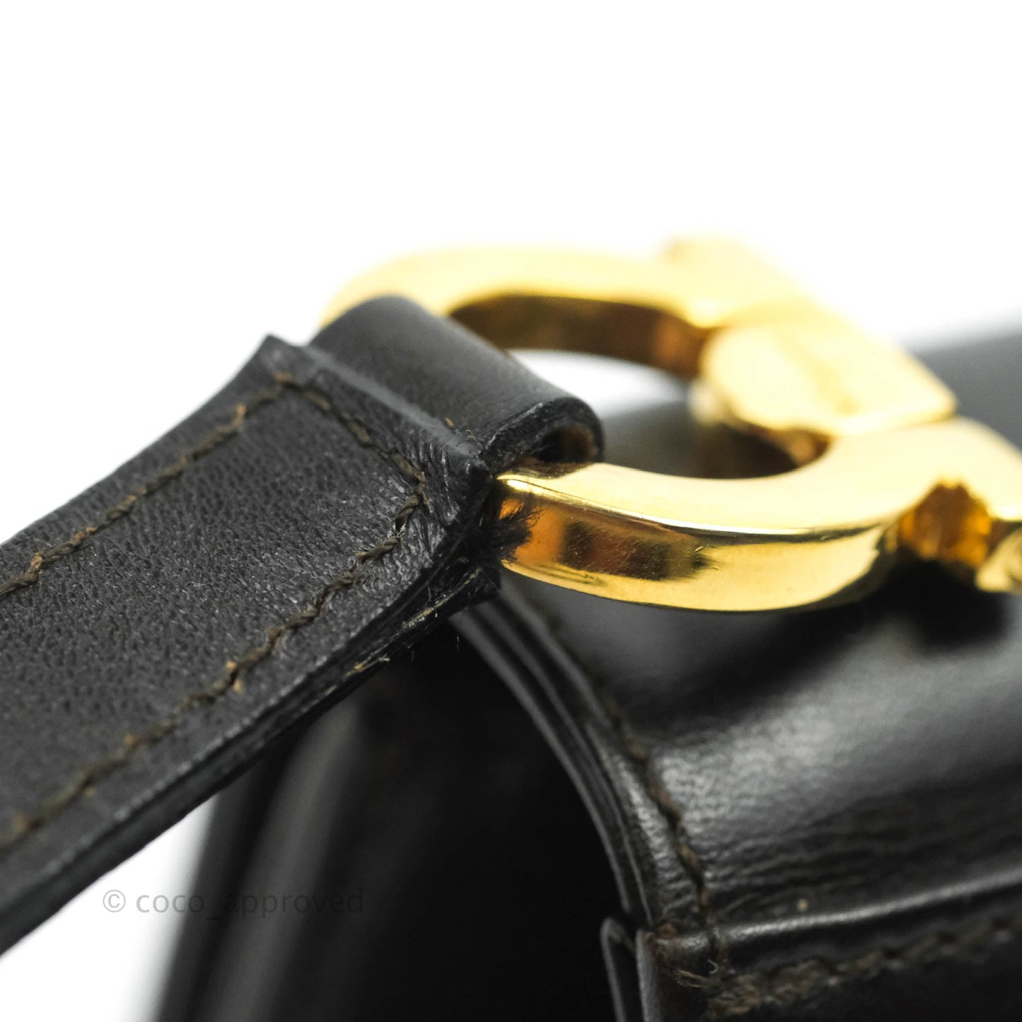 Salvatore Ferragamo Vintage Gancini Mini Crossbody bag Black Calfskin Gold Hardware