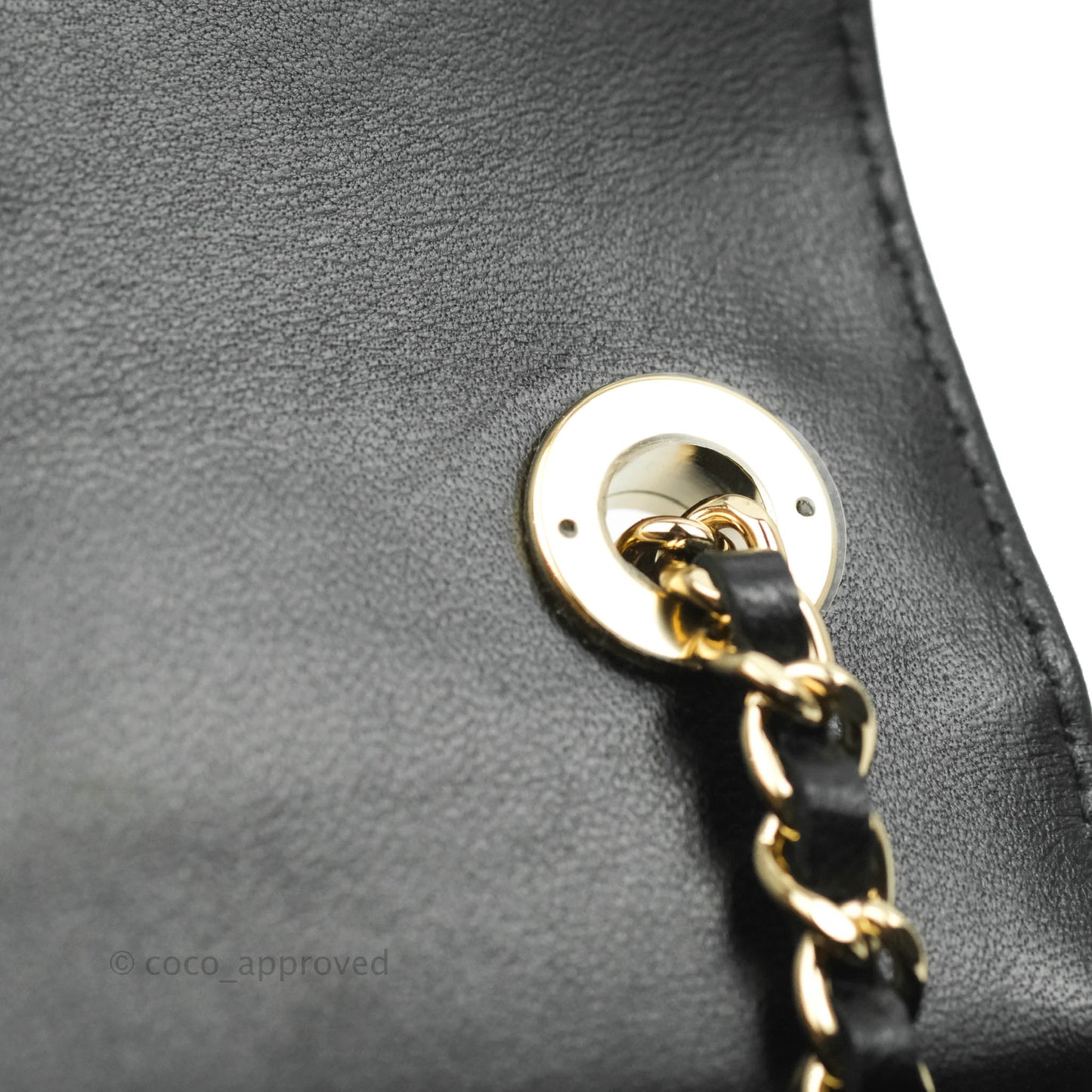 Chanel Mini Quilted Trendy CC Clutch With Chain Black Lambskin Gold Hardware