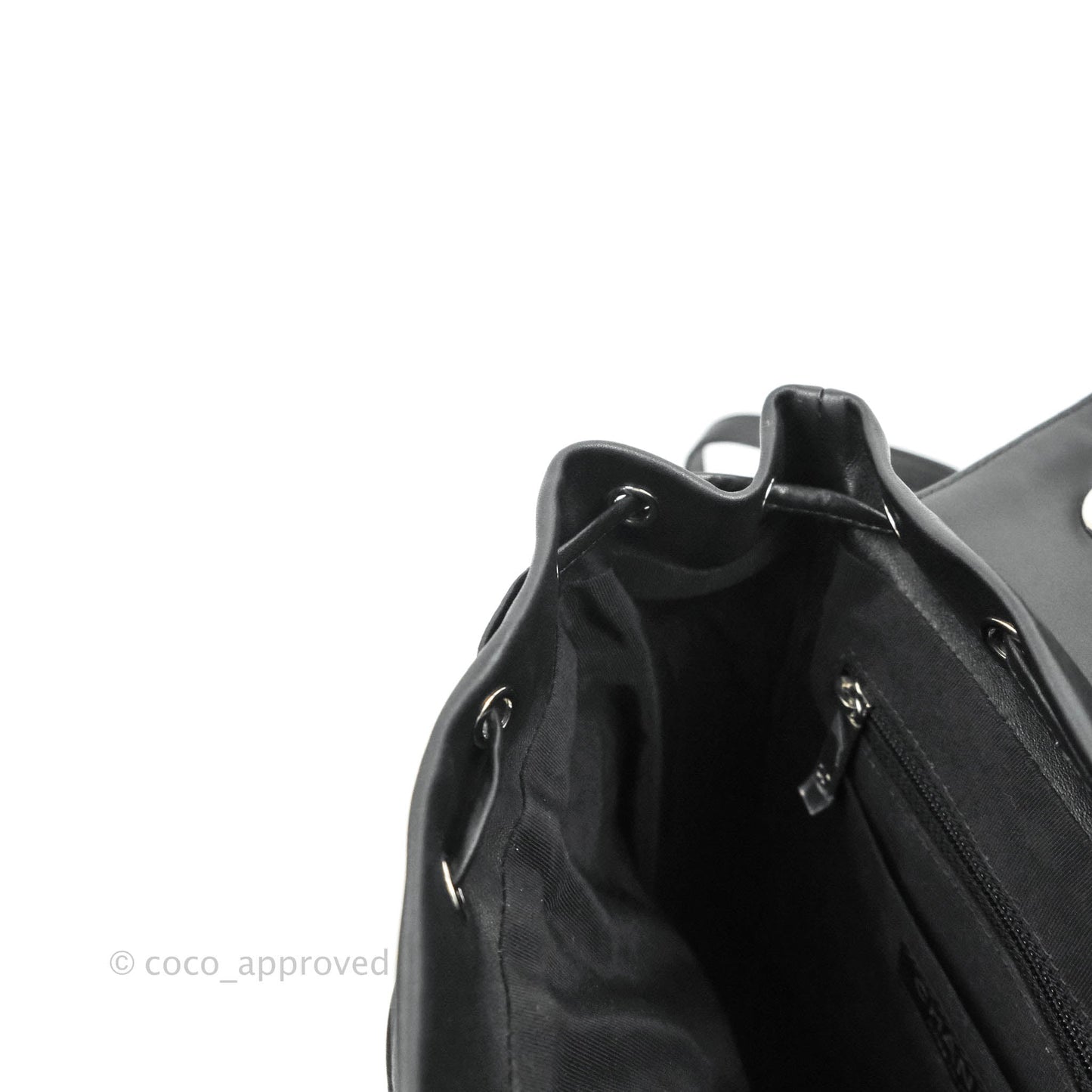 Chanel Small Chevron Urban Spirit Backpack Black Calfskin Silver Hardware