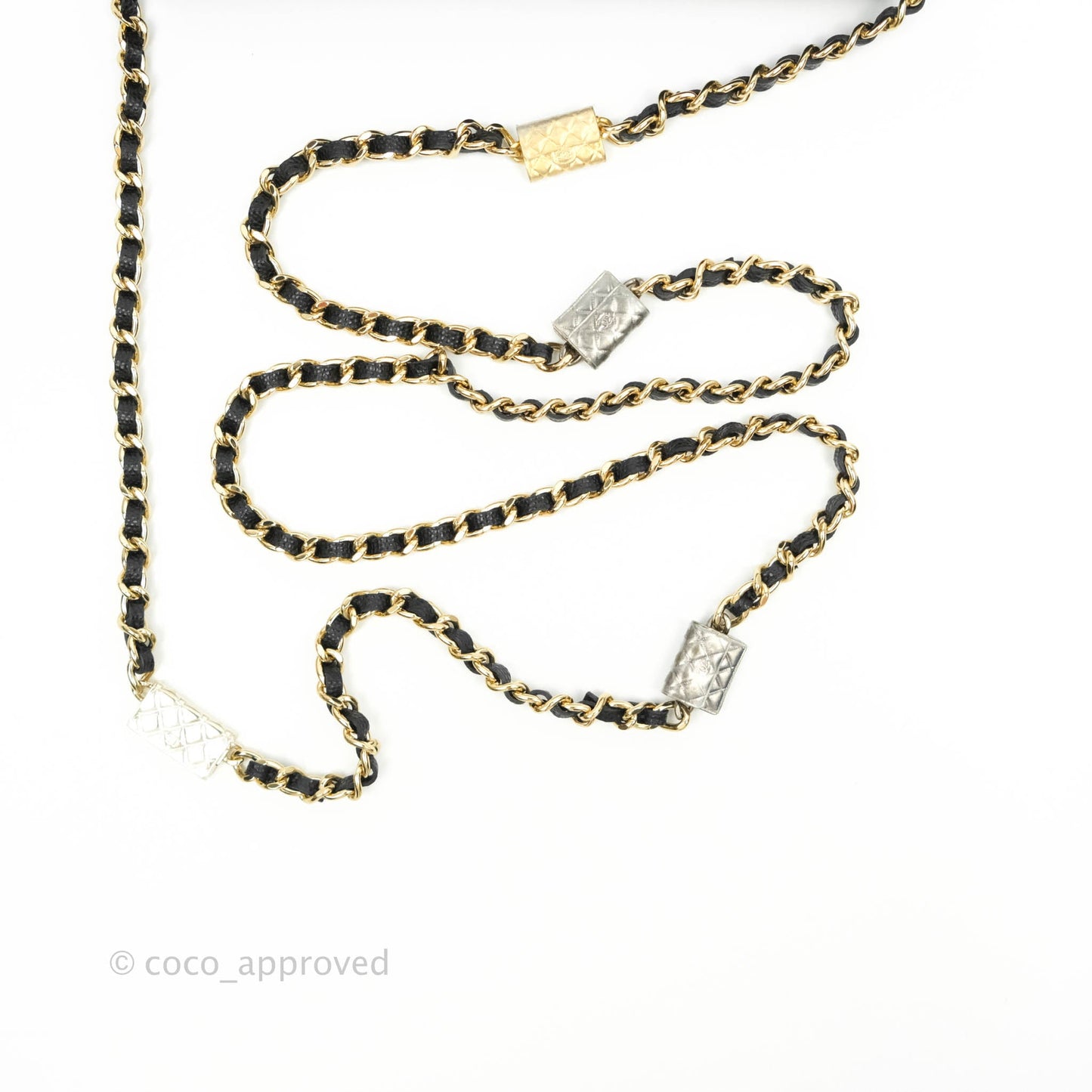 Chanel Quilted WOC Black Caviar Gold Hardware With Charms