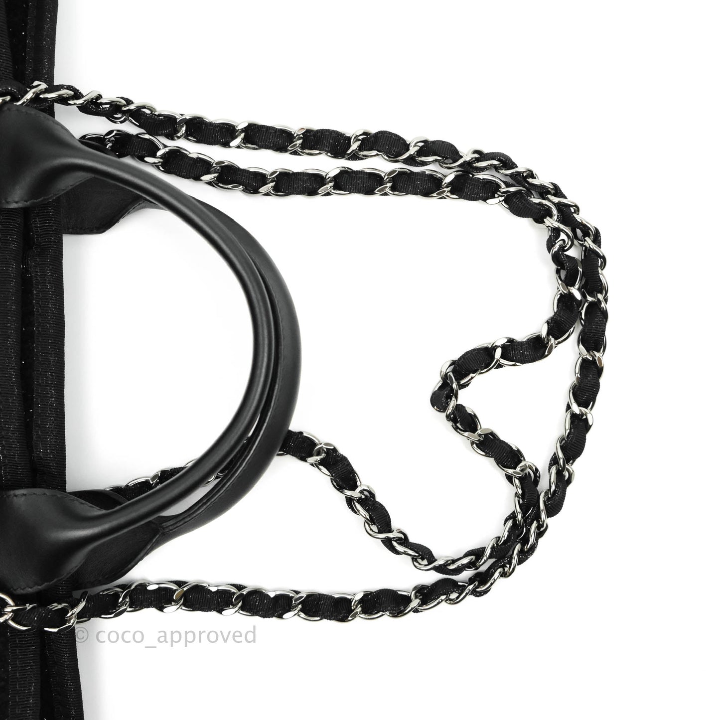Chanel Large Deauville Black Glitter Lurex