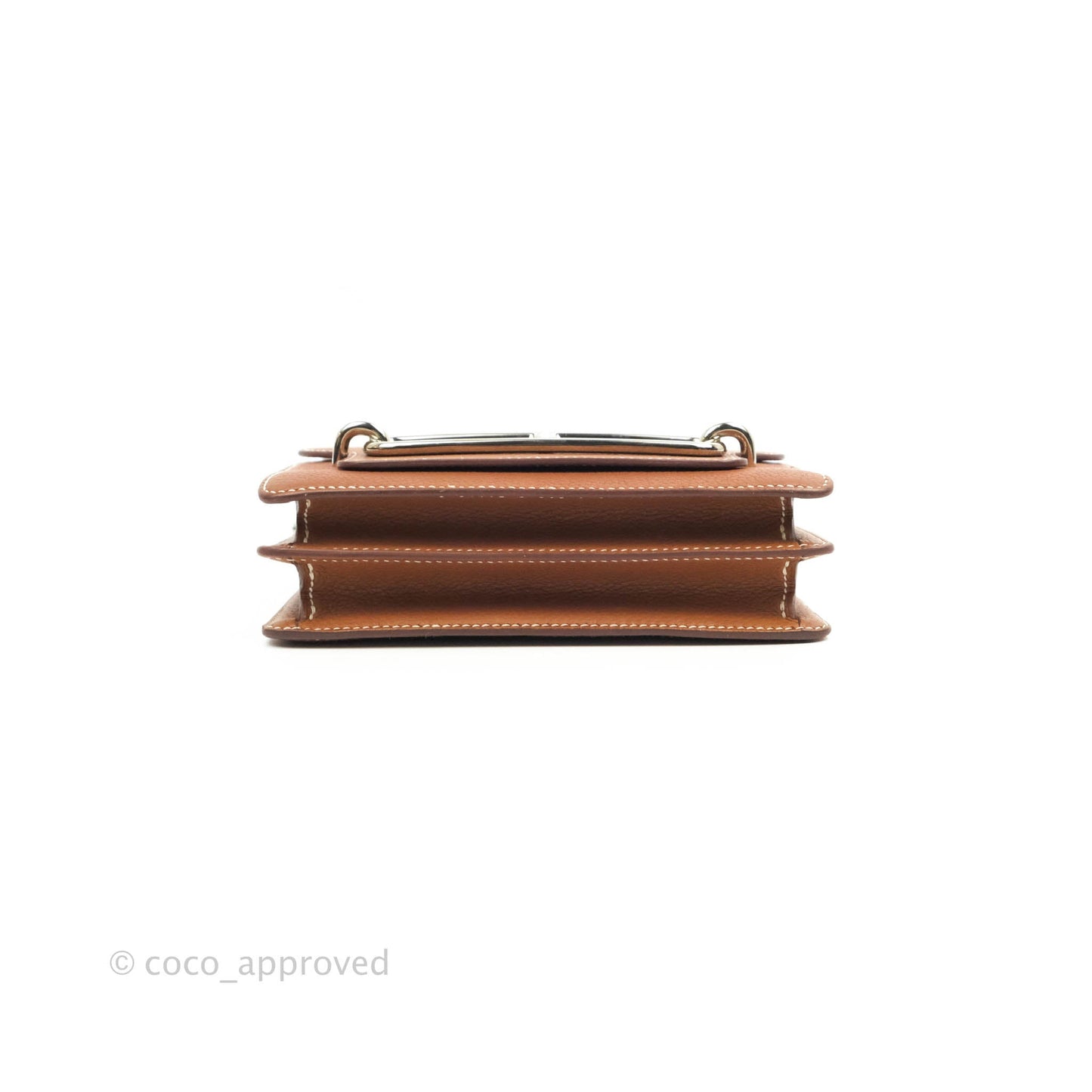Hermès Roulis Mini 18 Fauve Barenia Palladium Hardware
