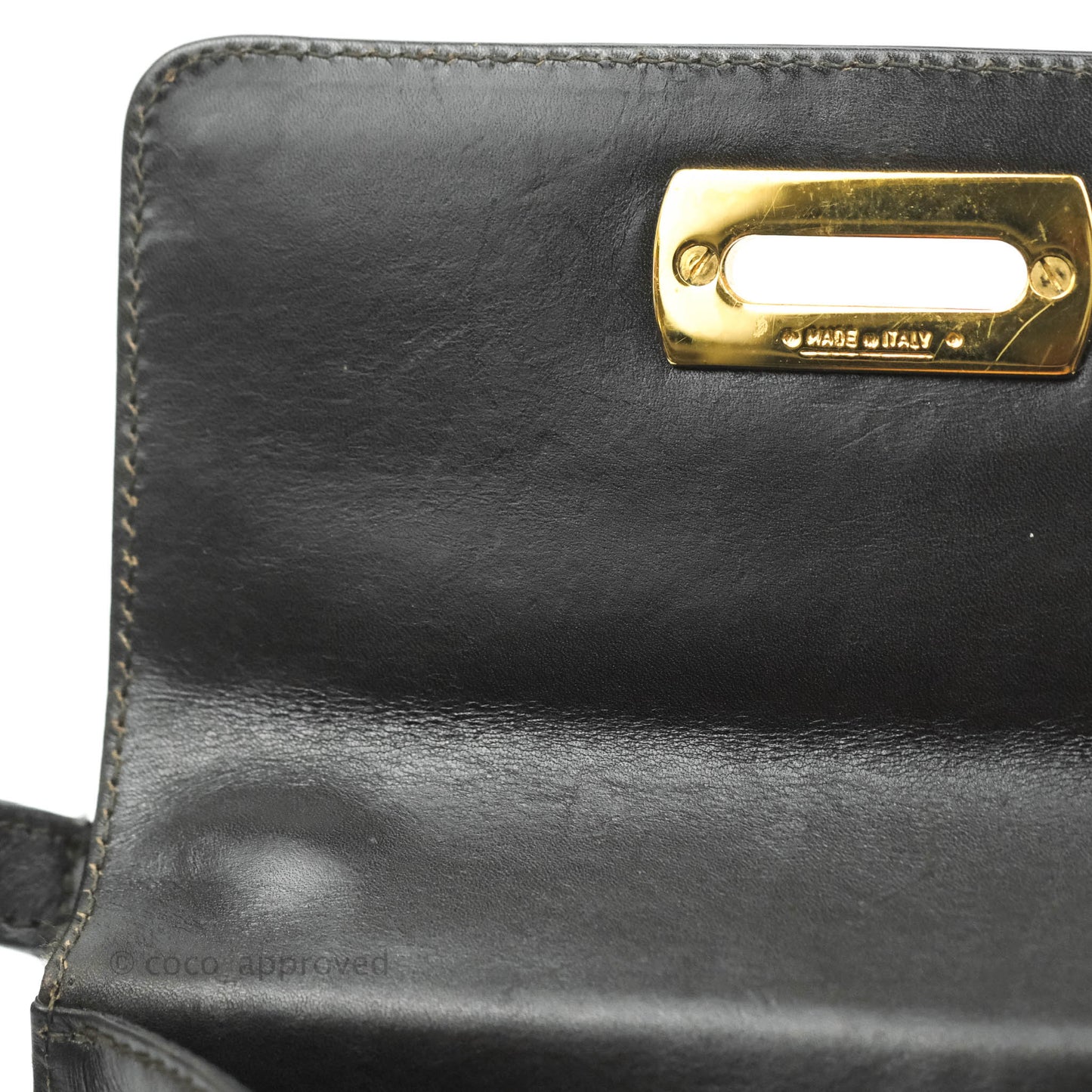 Salvatore Ferragamo Vintage Gancini Mini Crossbody bag Black Calfskin Gold Hardware